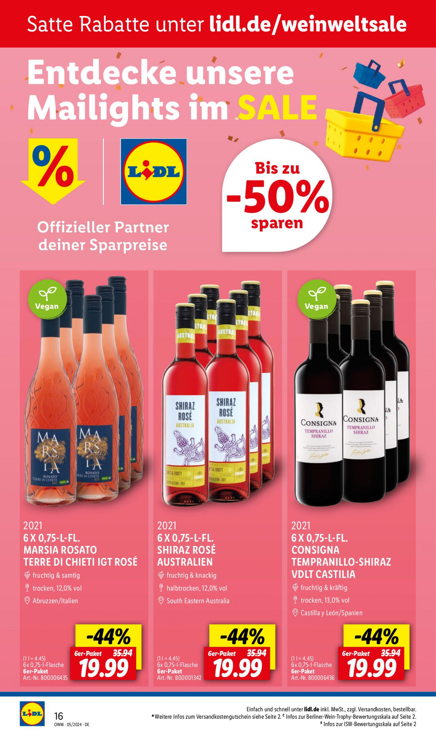 lidl - Flyer Lidl - Highlights in der Weinwelt aktuell 01.05. - 31.05. - page: 16