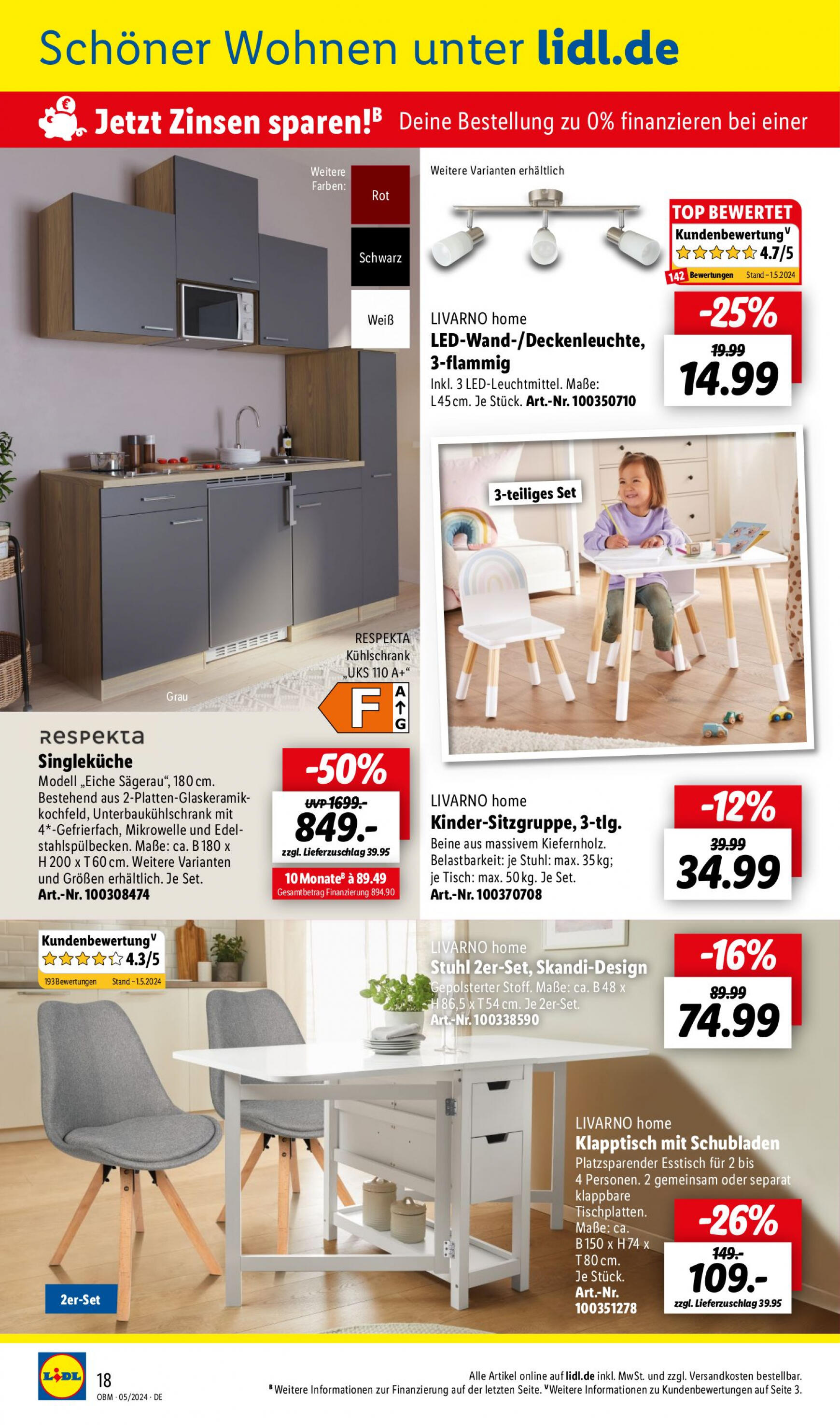 lidl - Flyer Lidl - Aktuelle Onlineshop-Highlights aktuell 01.05. - 31.05. - page: 18