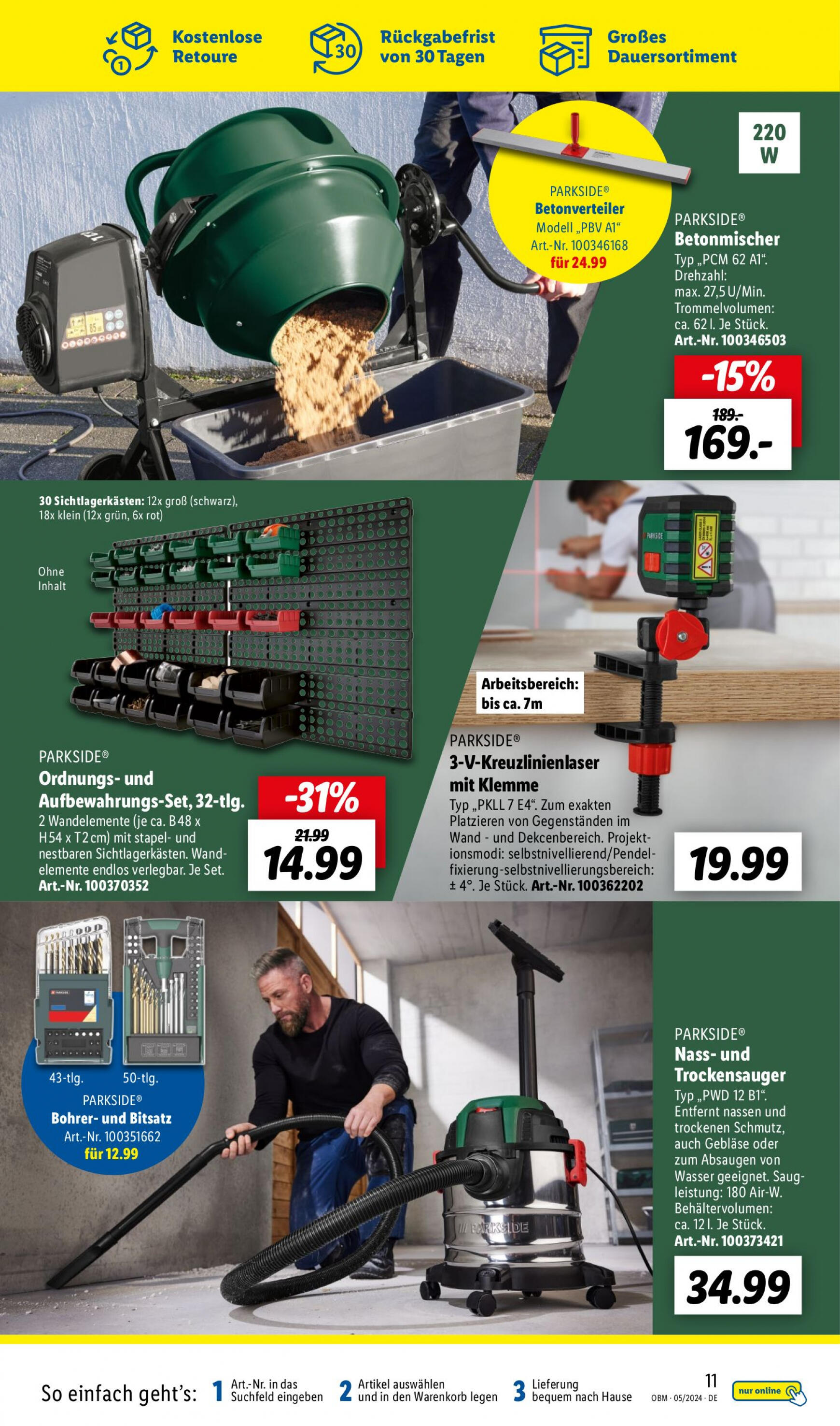lidl - Flyer Lidl - Aktuelle Onlineshop-Highlights aktuell 01.05. - 31.05. - page: 11