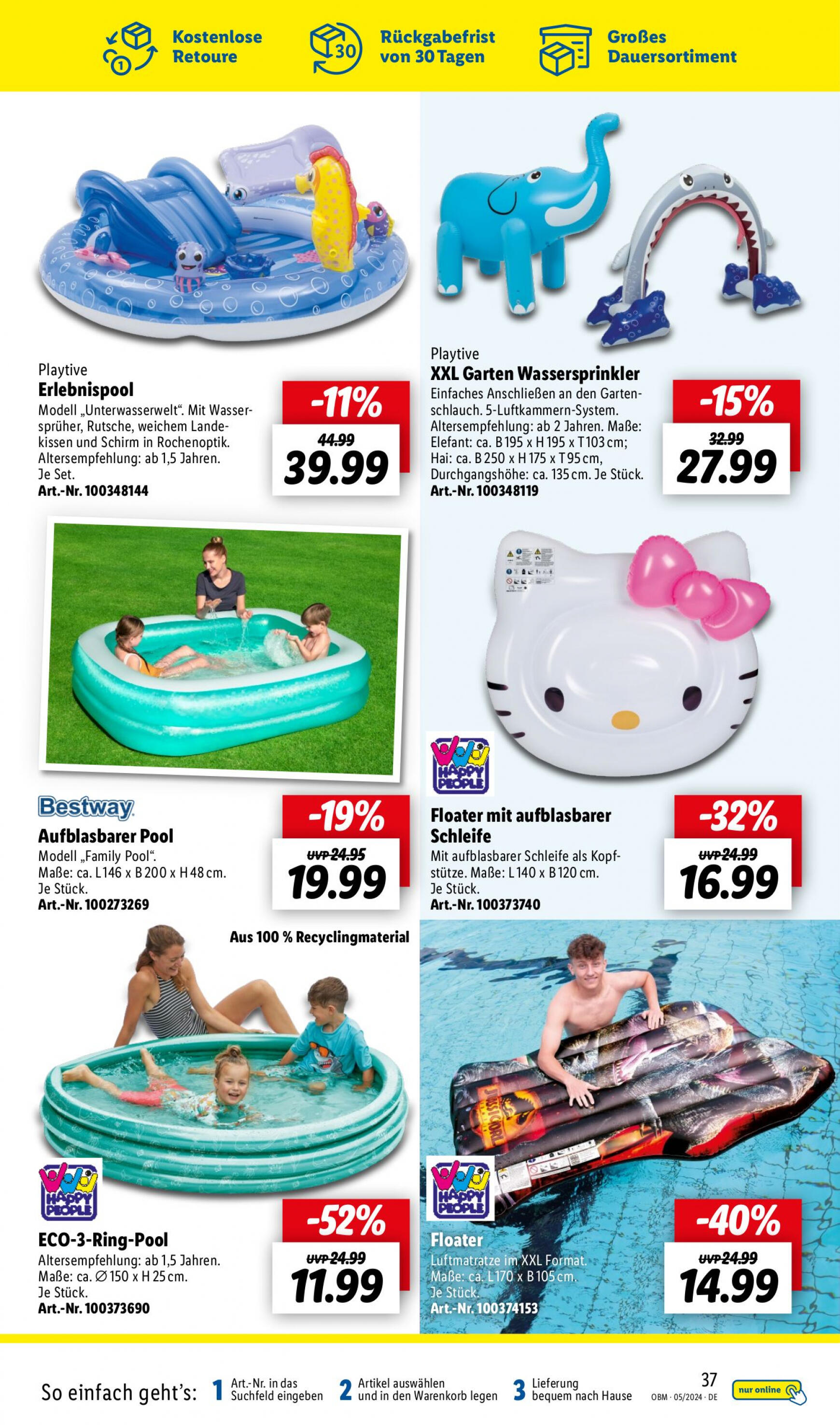 lidl - Flyer Lidl - Aktuelle Onlineshop-Highlights aktuell 01.05. - 31.05. - page: 37