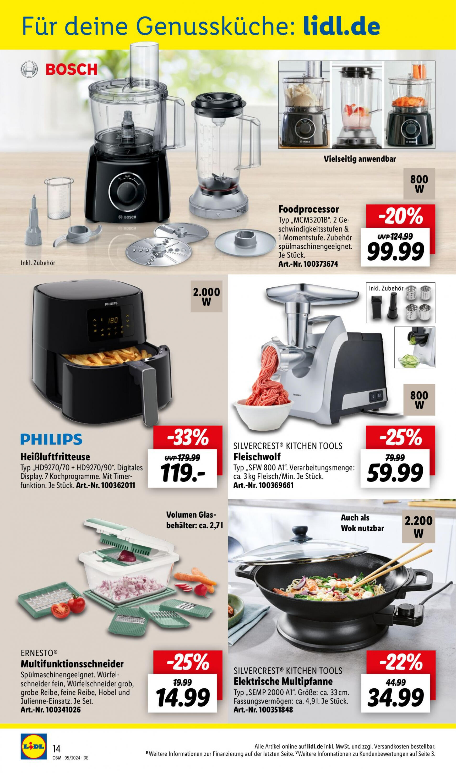 lidl - Flyer Lidl - Aktuelle Onlineshop-Highlights aktuell 01.05. - 31.05. - page: 14