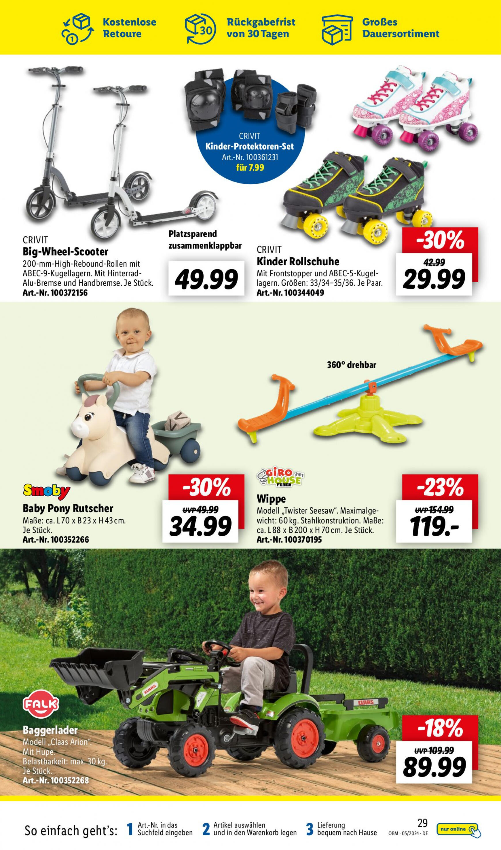 lidl - Flyer Lidl - Aktuelle Onlineshop-Highlights aktuell 01.05. - 31.05. - page: 29