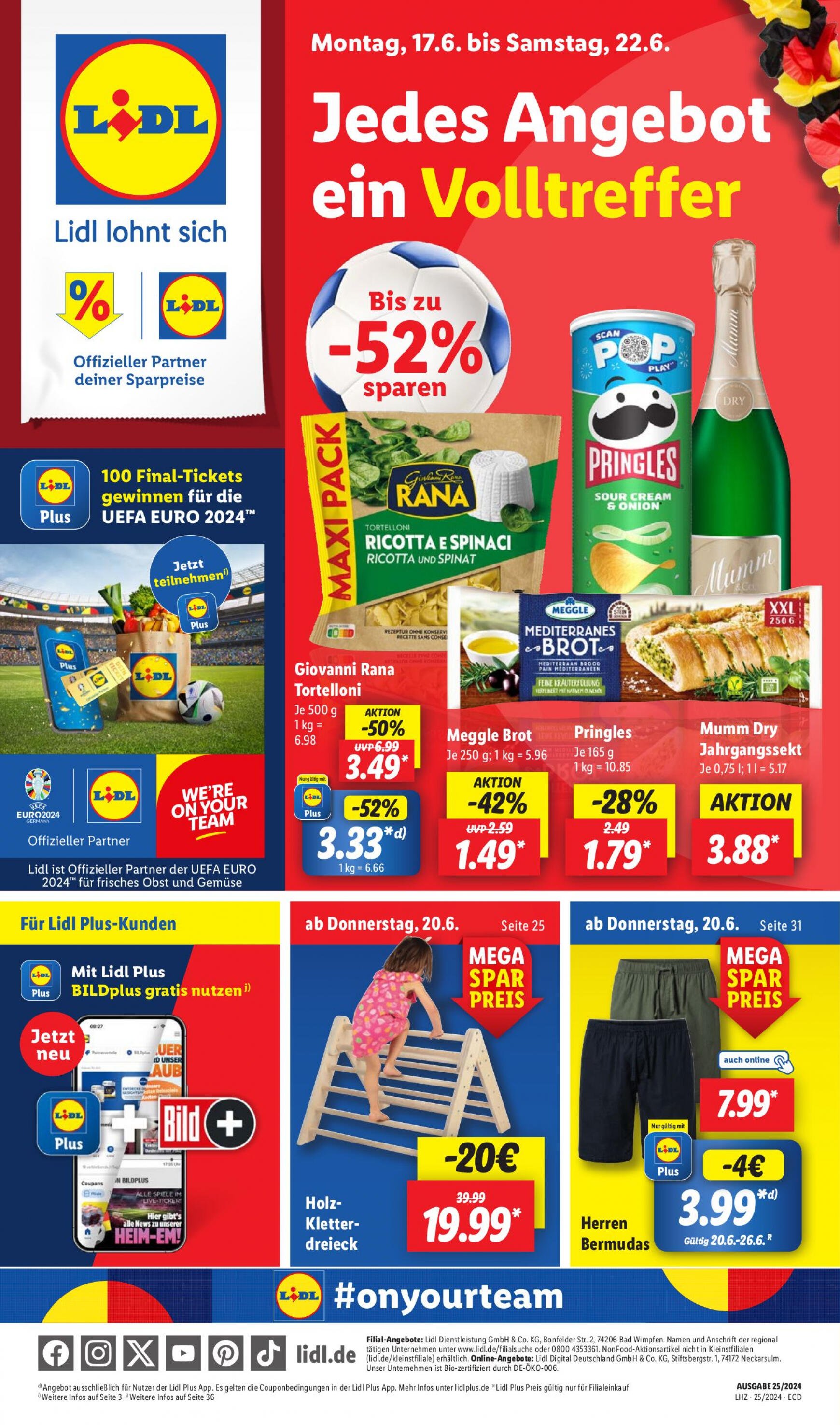 lidl - Flyer Lidl aktuell 17.06. - 22.06. - page: 1