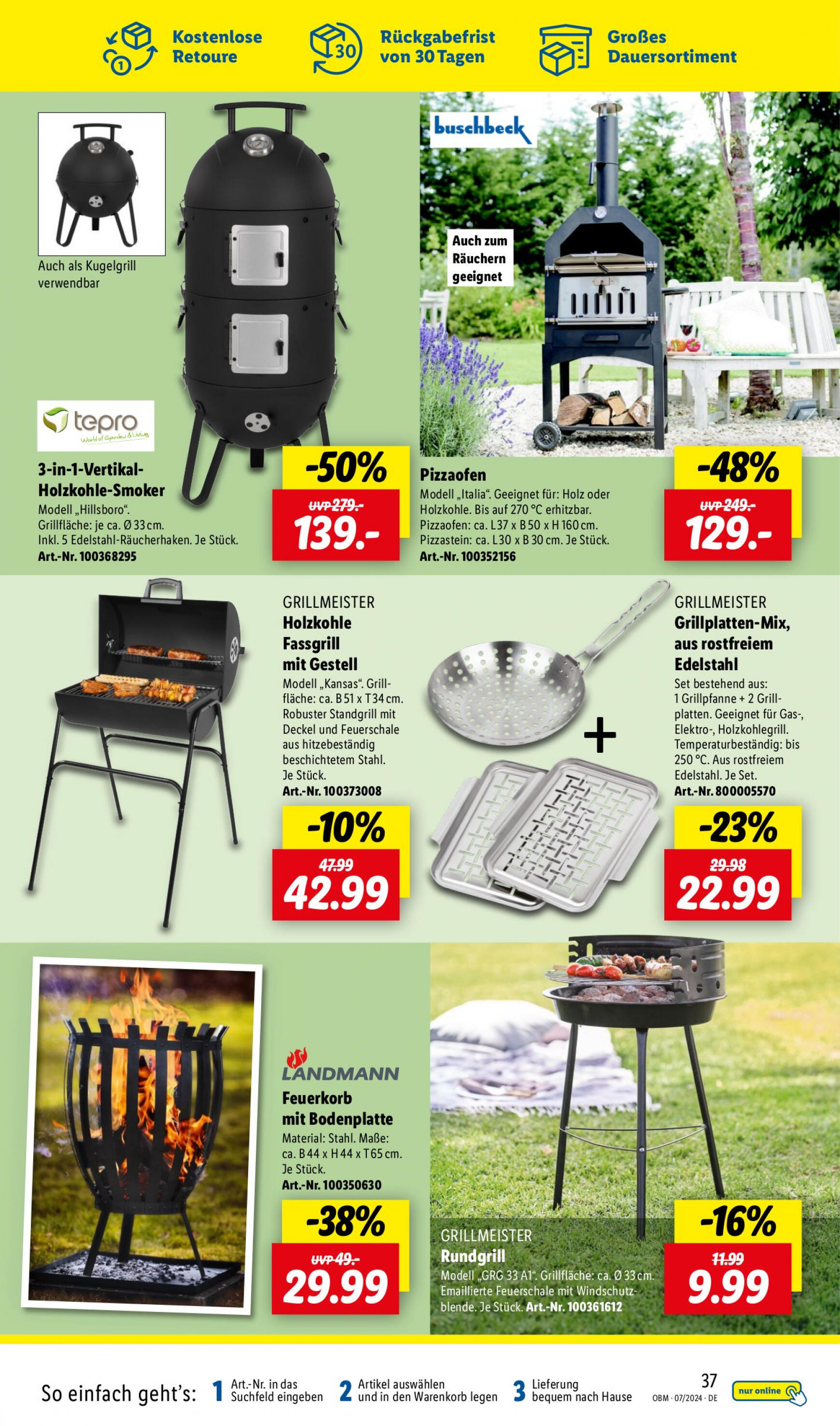 lidl - Flyer Lidl - Onlineshop-Highlights aktuell 01.07. - 31.07. - page: 37