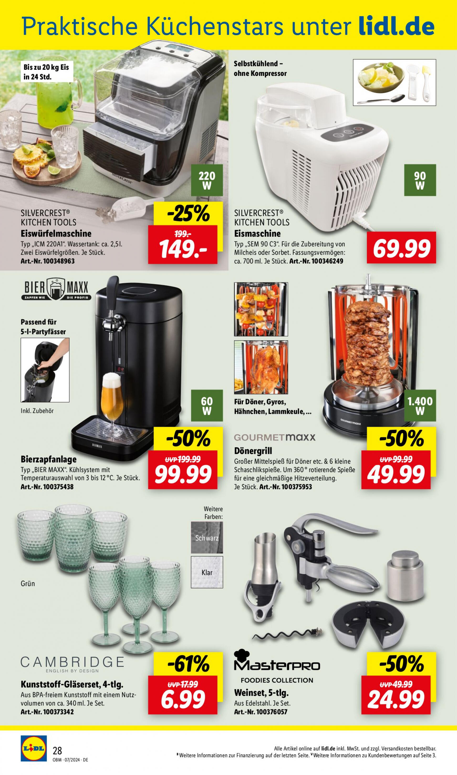 lidl - Flyer Lidl - Onlineshop-Highlights aktuell 01.07. - 31.07. - page: 28