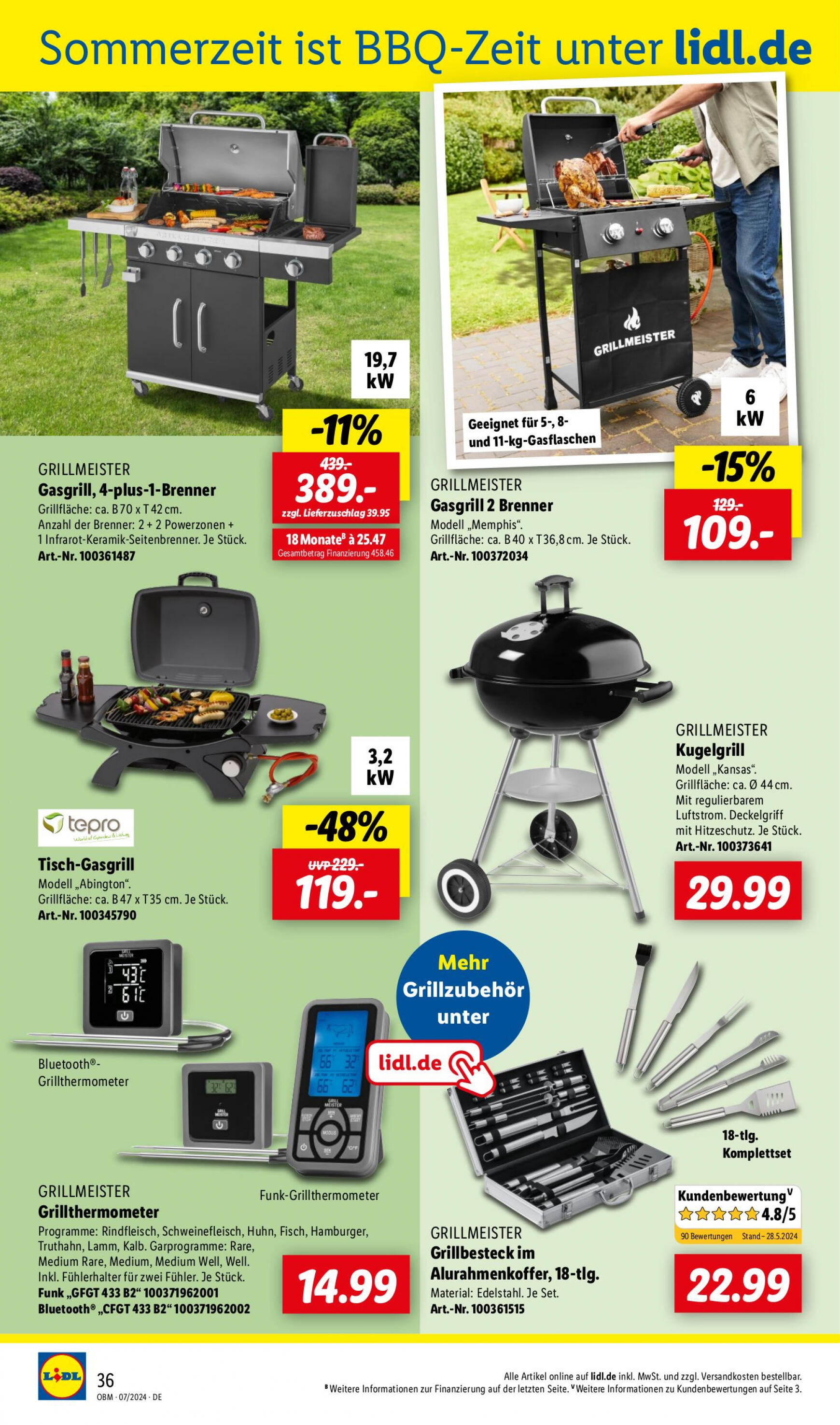 lidl - Flyer Lidl - Onlineshop-Highlights aktuell 01.07. - 31.07. - page: 36