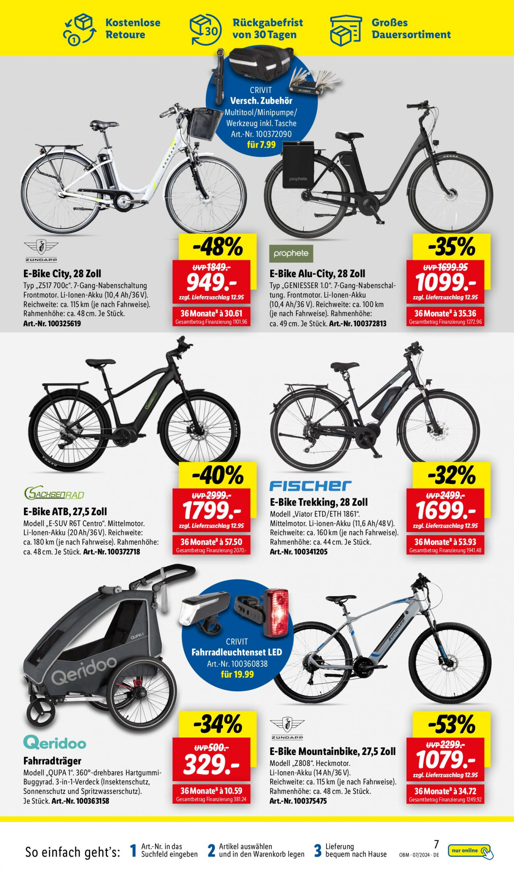 lidl - Flyer Lidl - Onlineshop-Highlights aktuell 01.07. - 31.07. - page: 7