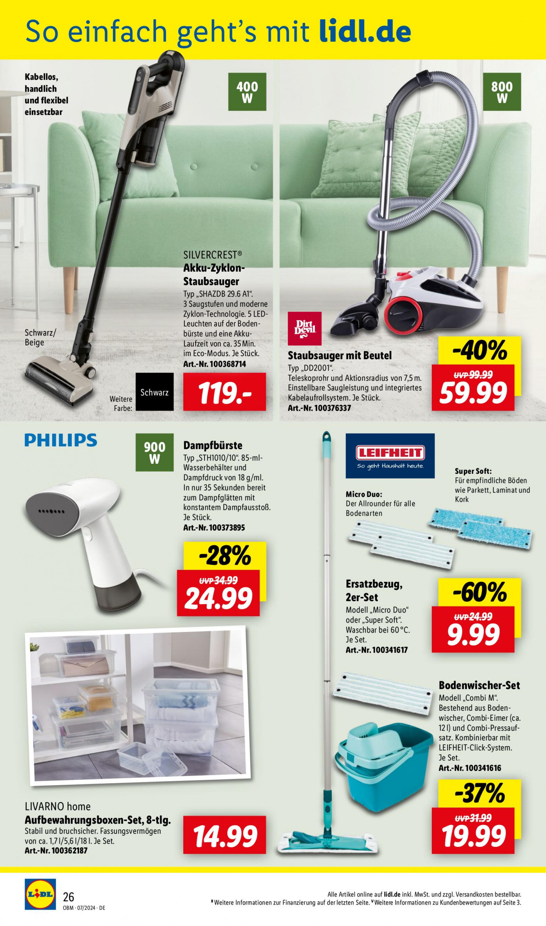 lidl - Flyer Lidl - Onlineshop-Highlights aktuell 01.07. - 31.07. - page: 26