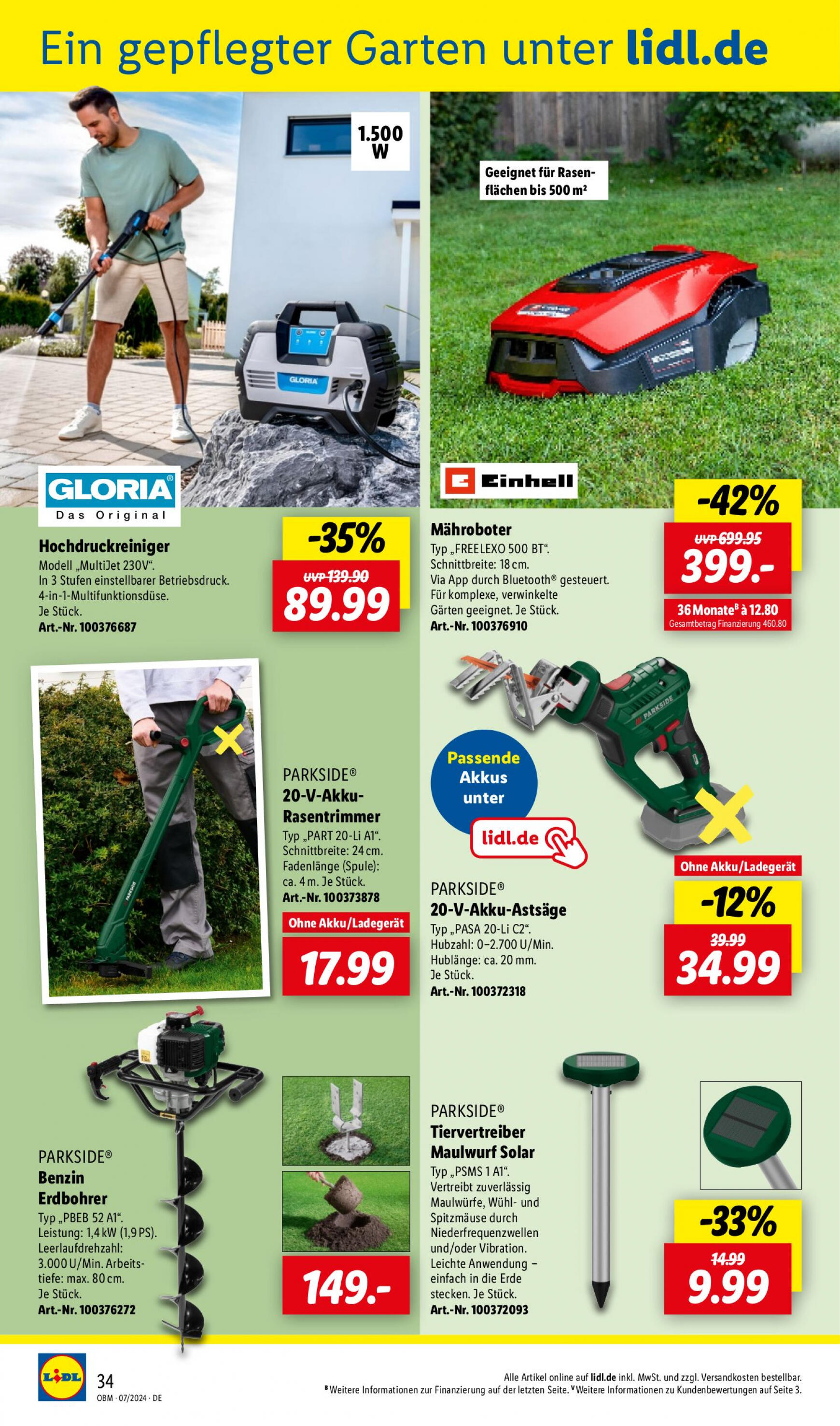 lidl - Flyer Lidl - Onlineshop-Highlights aktuell 01.07. - 31.07. - page: 34