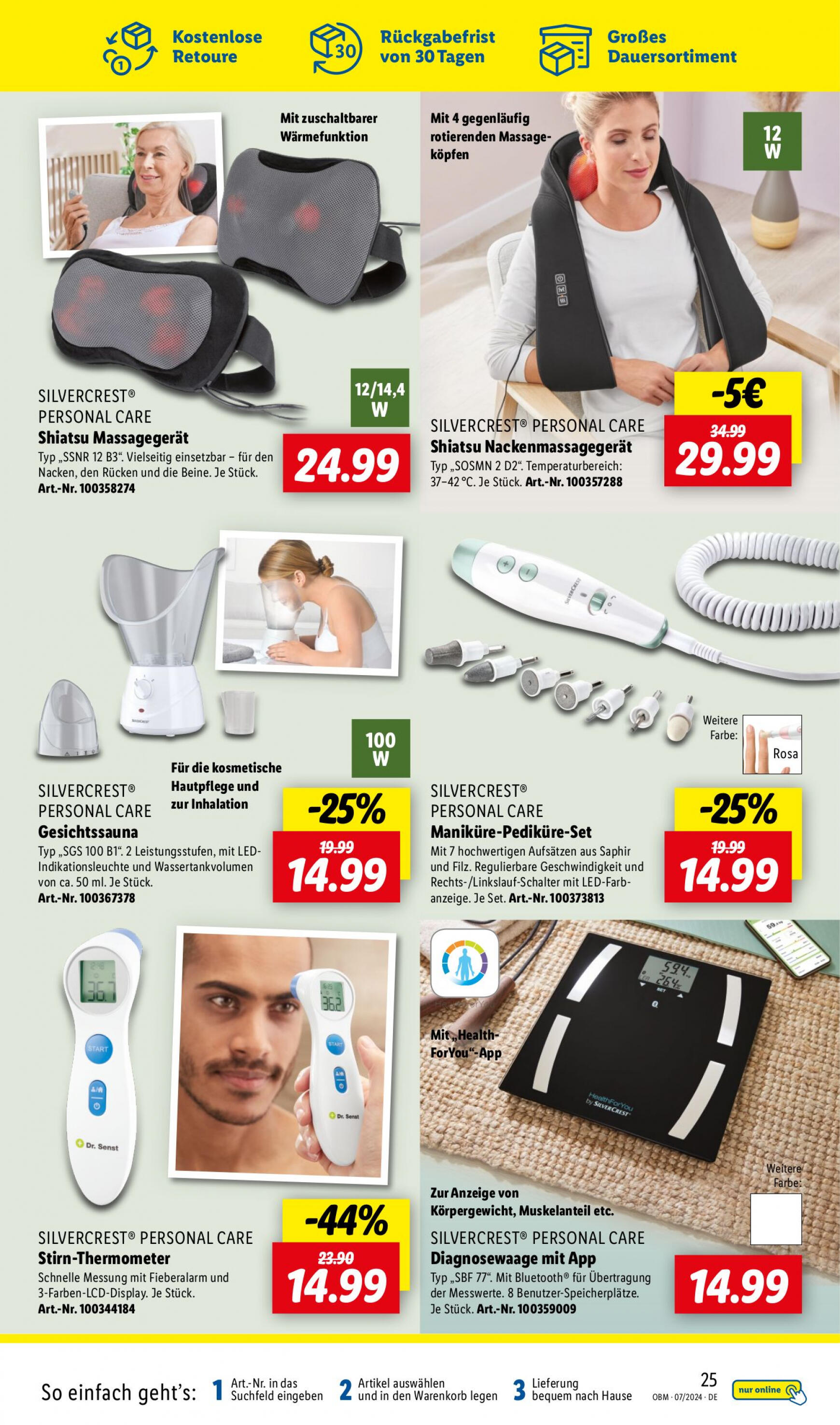 lidl - Flyer Lidl - Onlineshop-Highlights aktuell 01.07. - 31.07. - page: 25