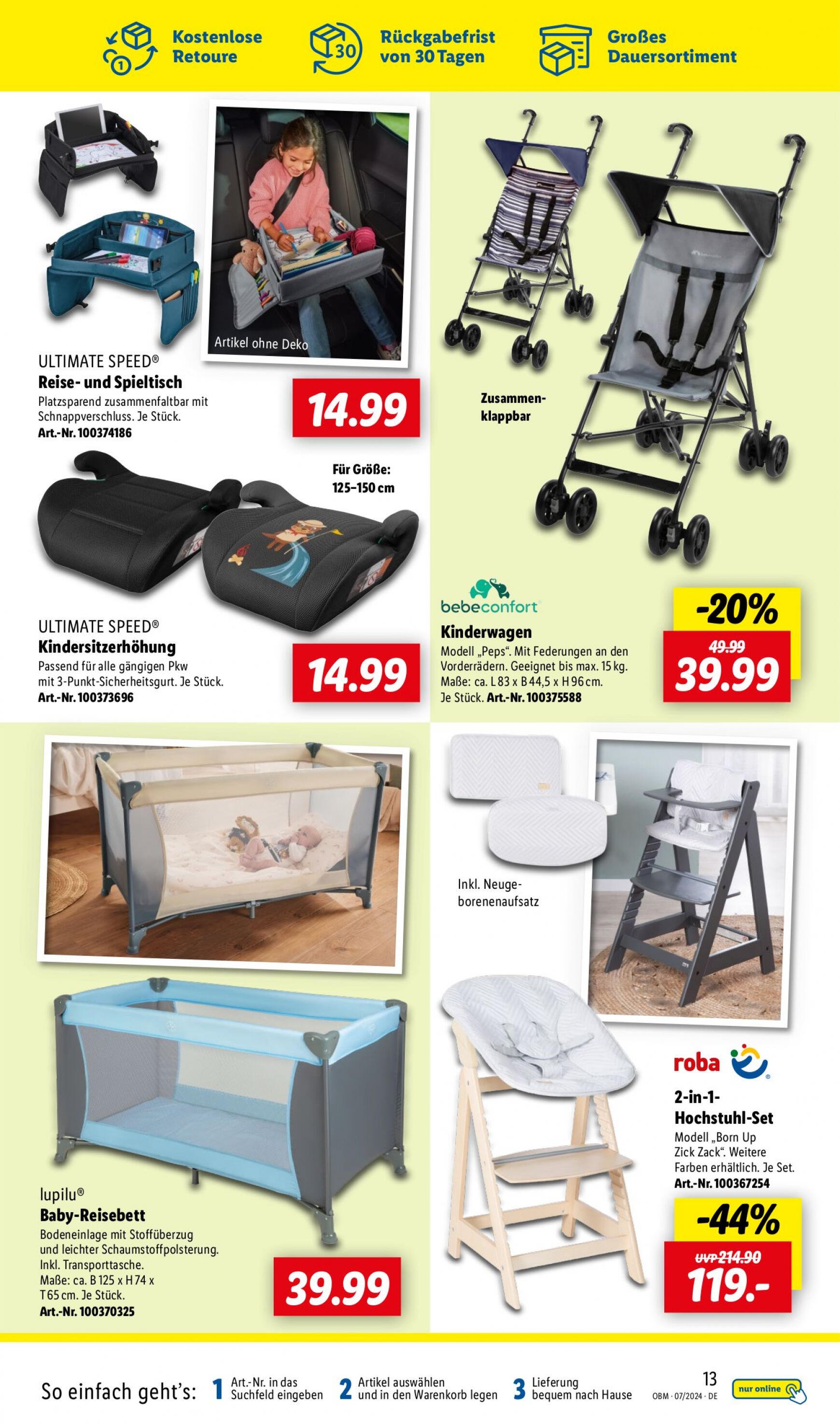 lidl - Flyer Lidl - Onlineshop-Highlights aktuell 01.07. - 31.07. - page: 13