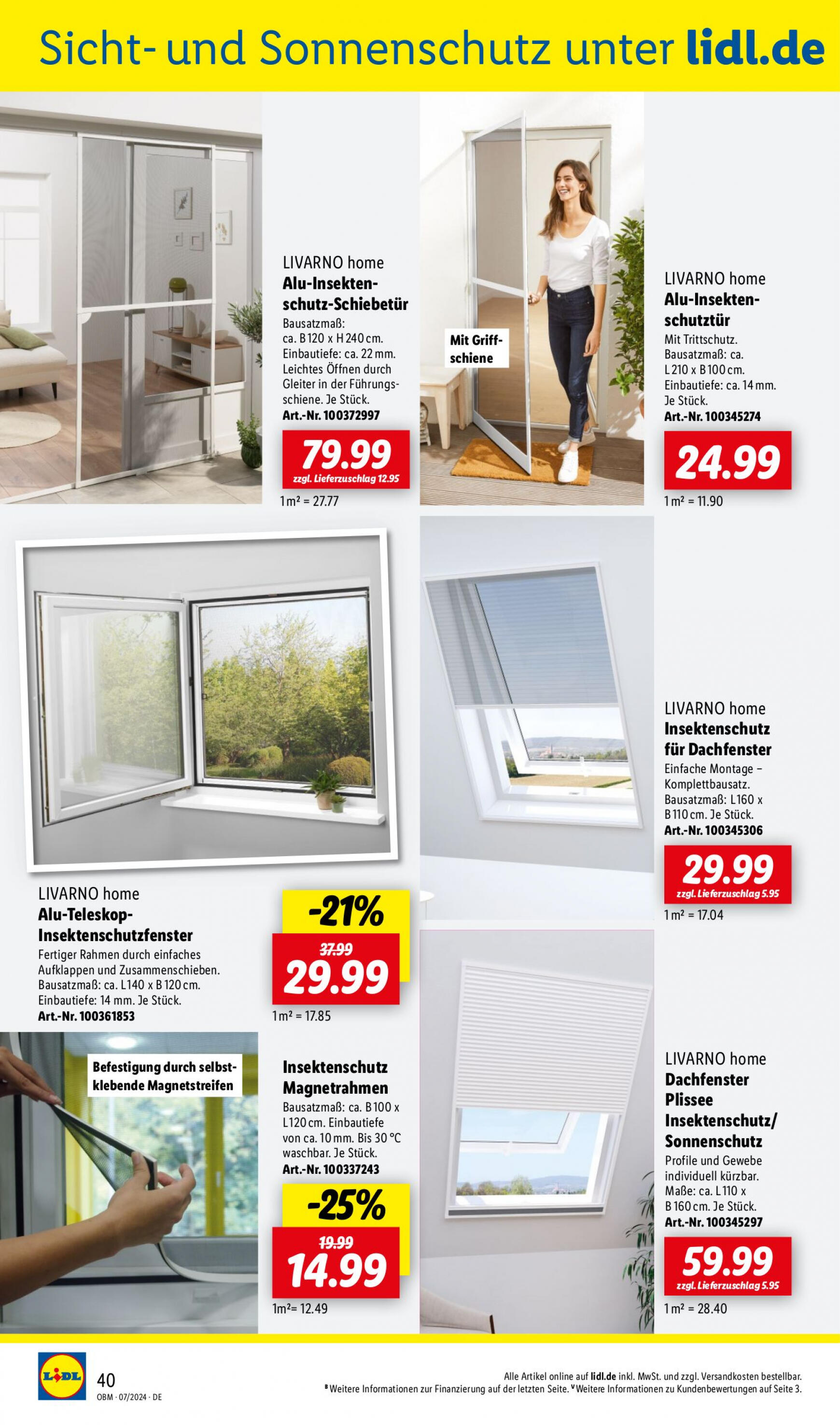 lidl - Flyer Lidl - Onlineshop-Highlights aktuell 01.07. - 31.07. - page: 40