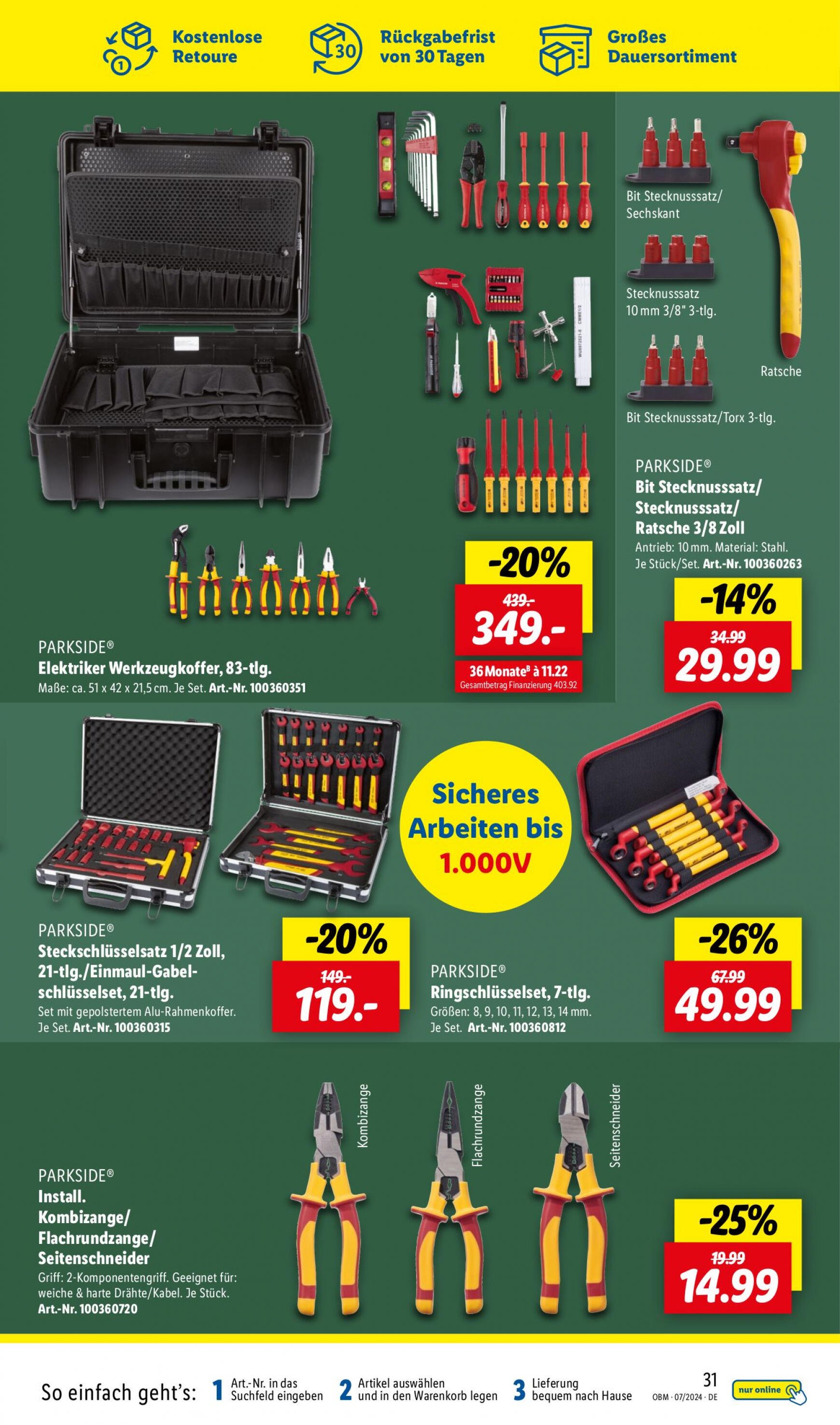 lidl - Flyer Lidl - Onlineshop-Highlights aktuell 01.07. - 31.07. - page: 31