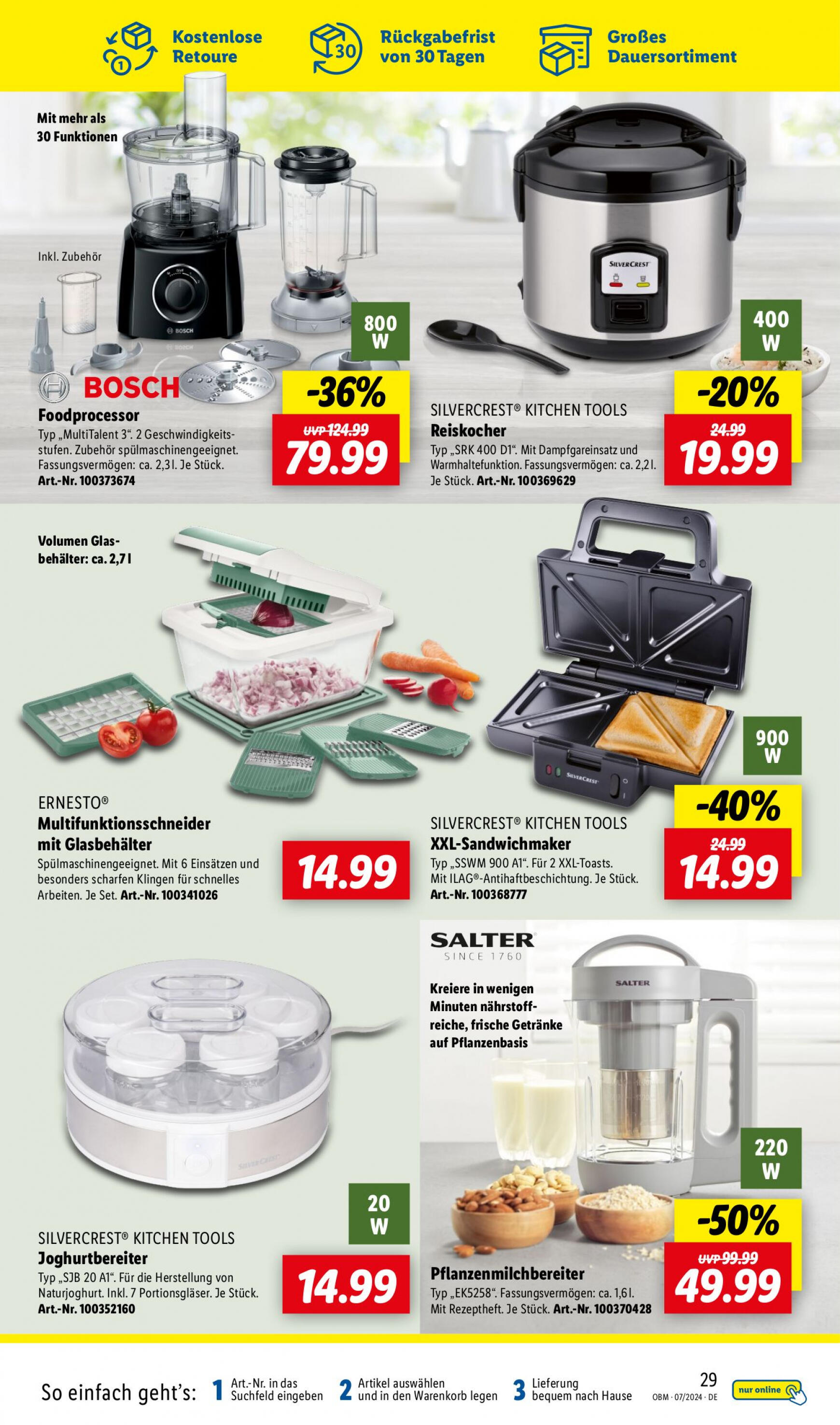 lidl - Flyer Lidl - Onlineshop-Highlights aktuell 01.07. - 31.07. - page: 29