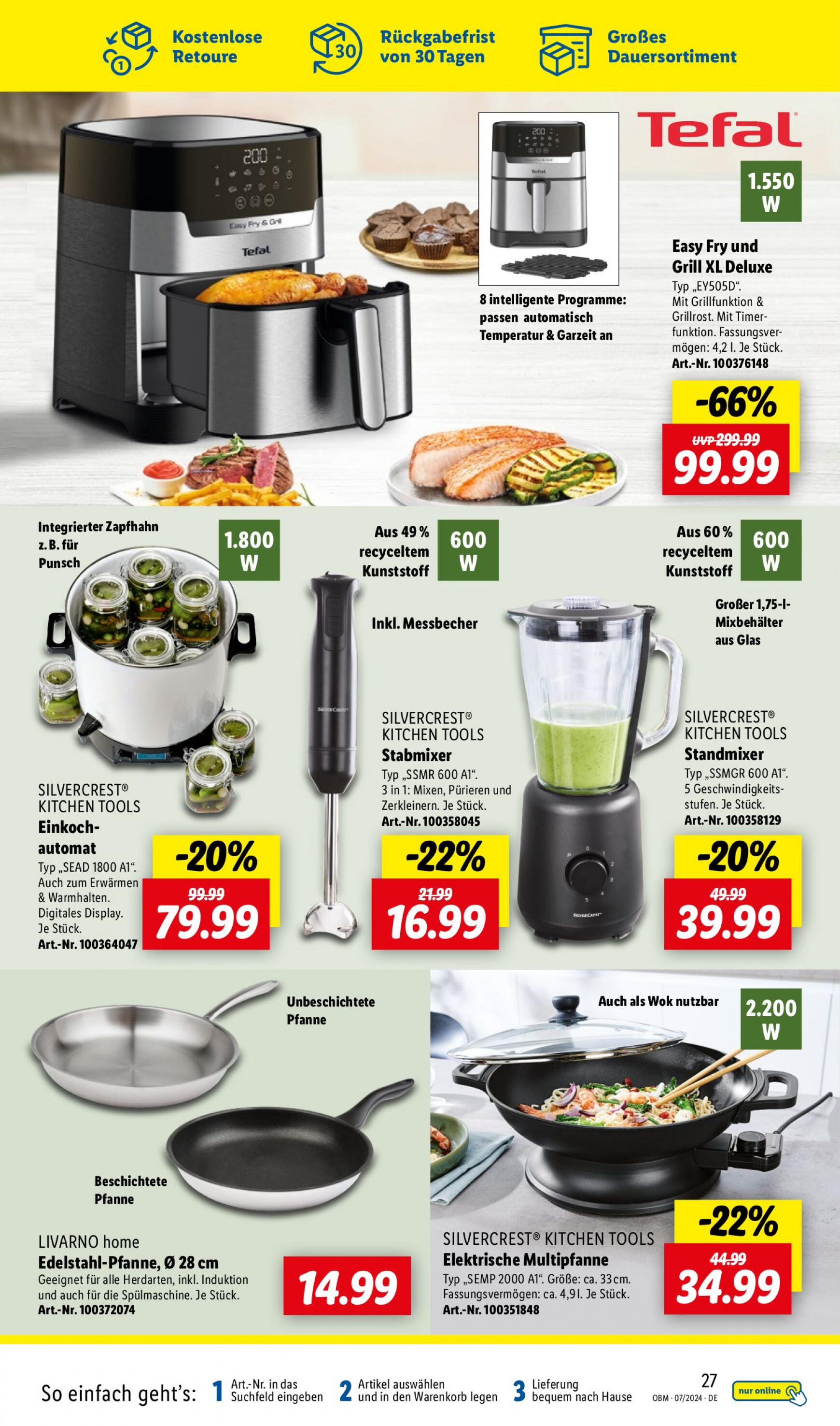 lidl - Flyer Lidl - Onlineshop-Highlights aktuell 01.07. - 31.07. - page: 27