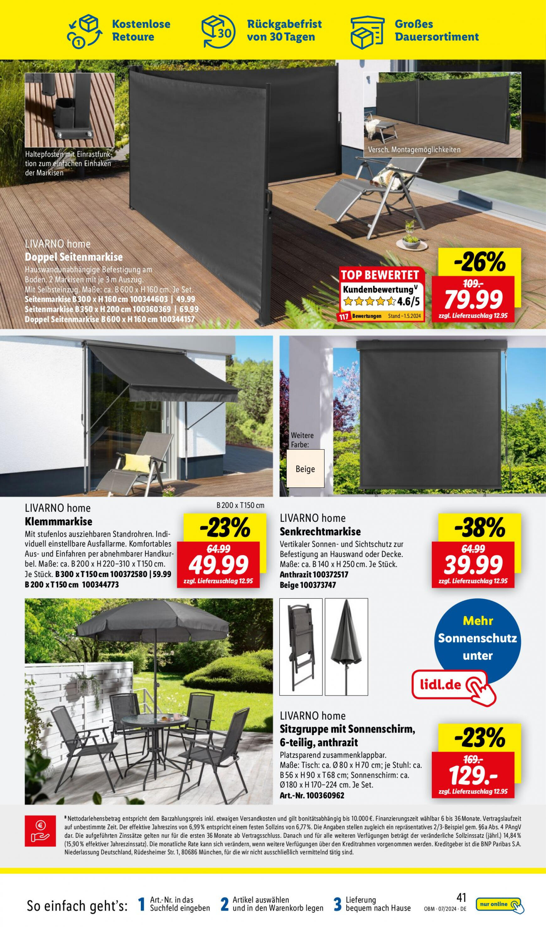 lidl - Flyer Lidl - Onlineshop-Highlights aktuell 01.07. - 31.07. - page: 41