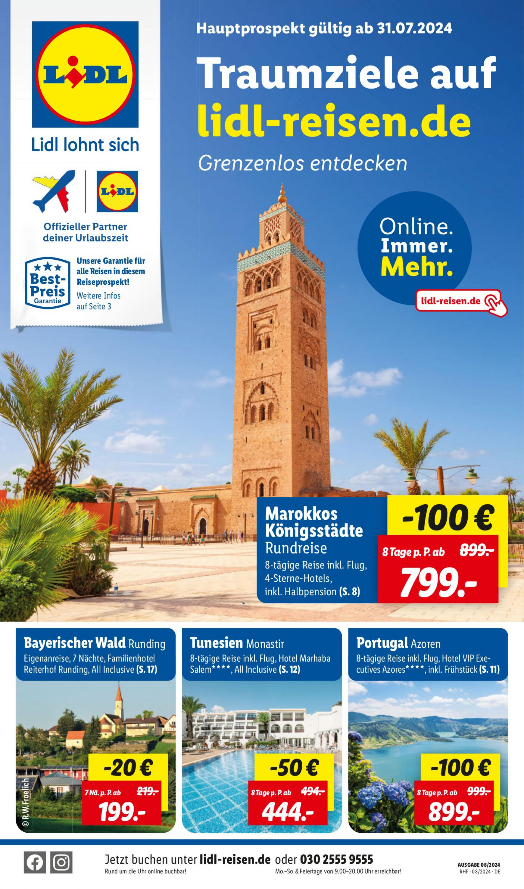 lidl - Flyer Lidl-reisen.de aktuell 31.07. - 31.08. - page: 1