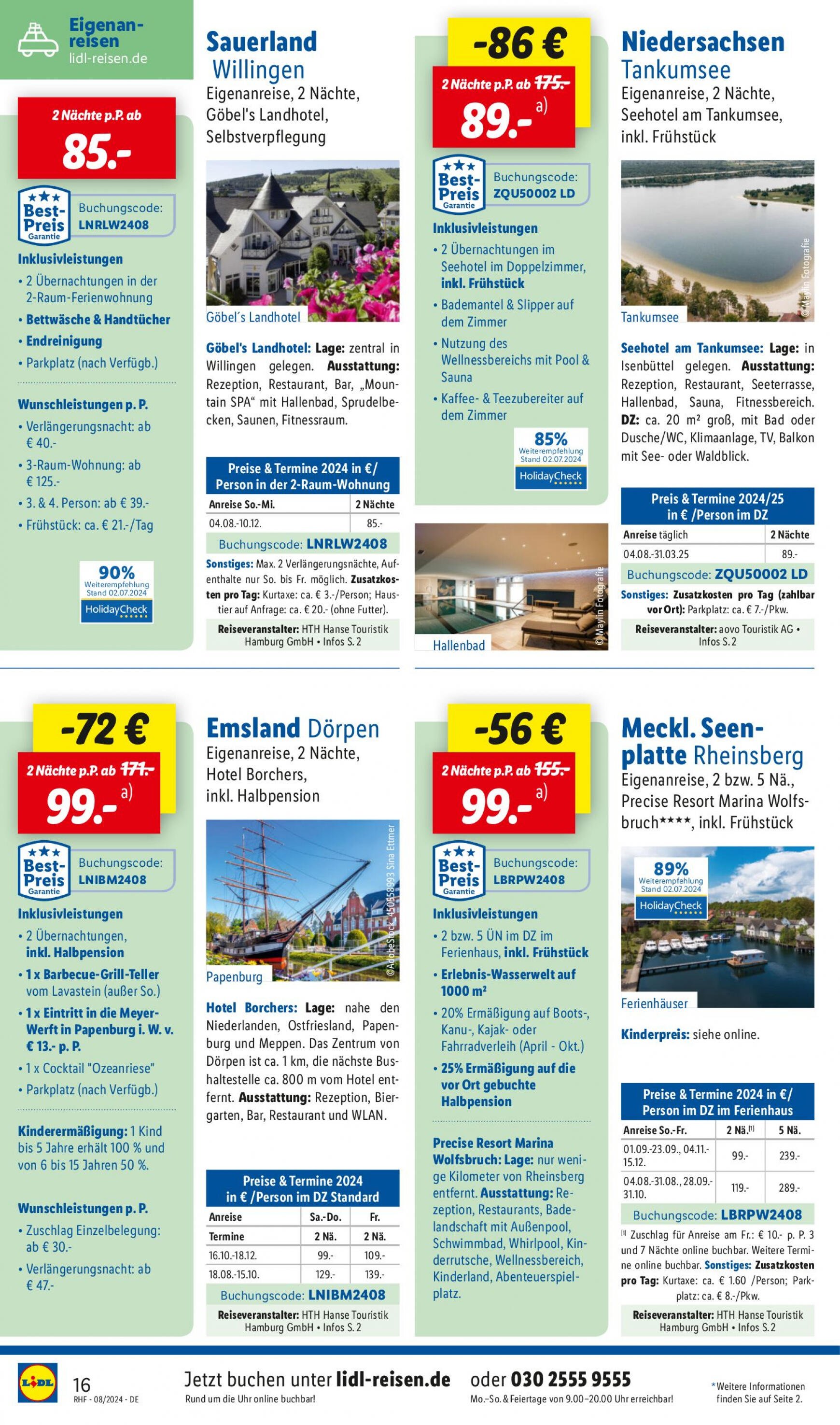 lidl - Flyer Lidl-reisen.de aktuell 31.07. - 31.08. - page: 16