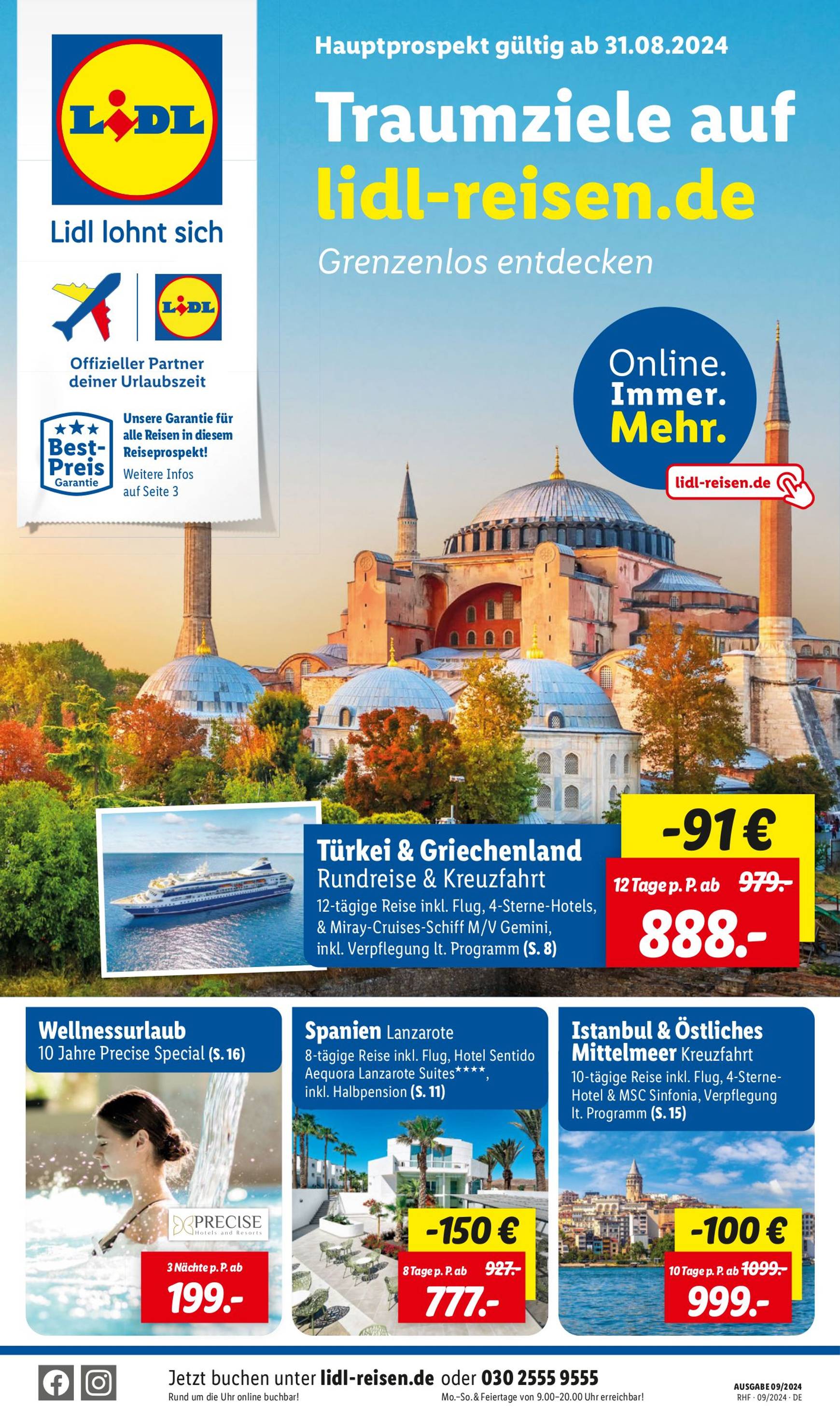 lidl - Lidl-reisen.de-Prospekt gültig ab 31.08. - 30.09.