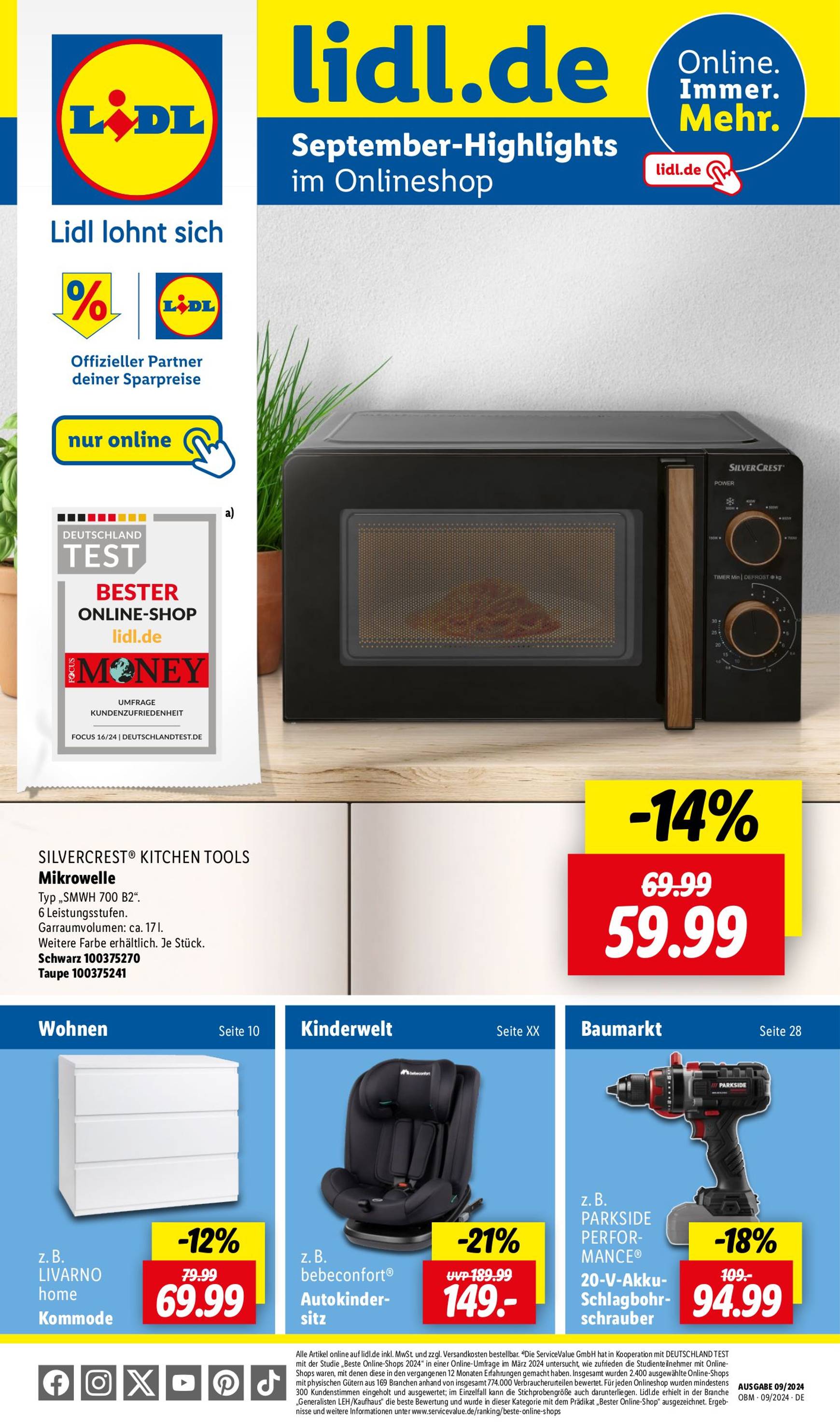 lidl - Lidl.de-Prospekt gültig ab 01.09. - 30.09. - page: 1