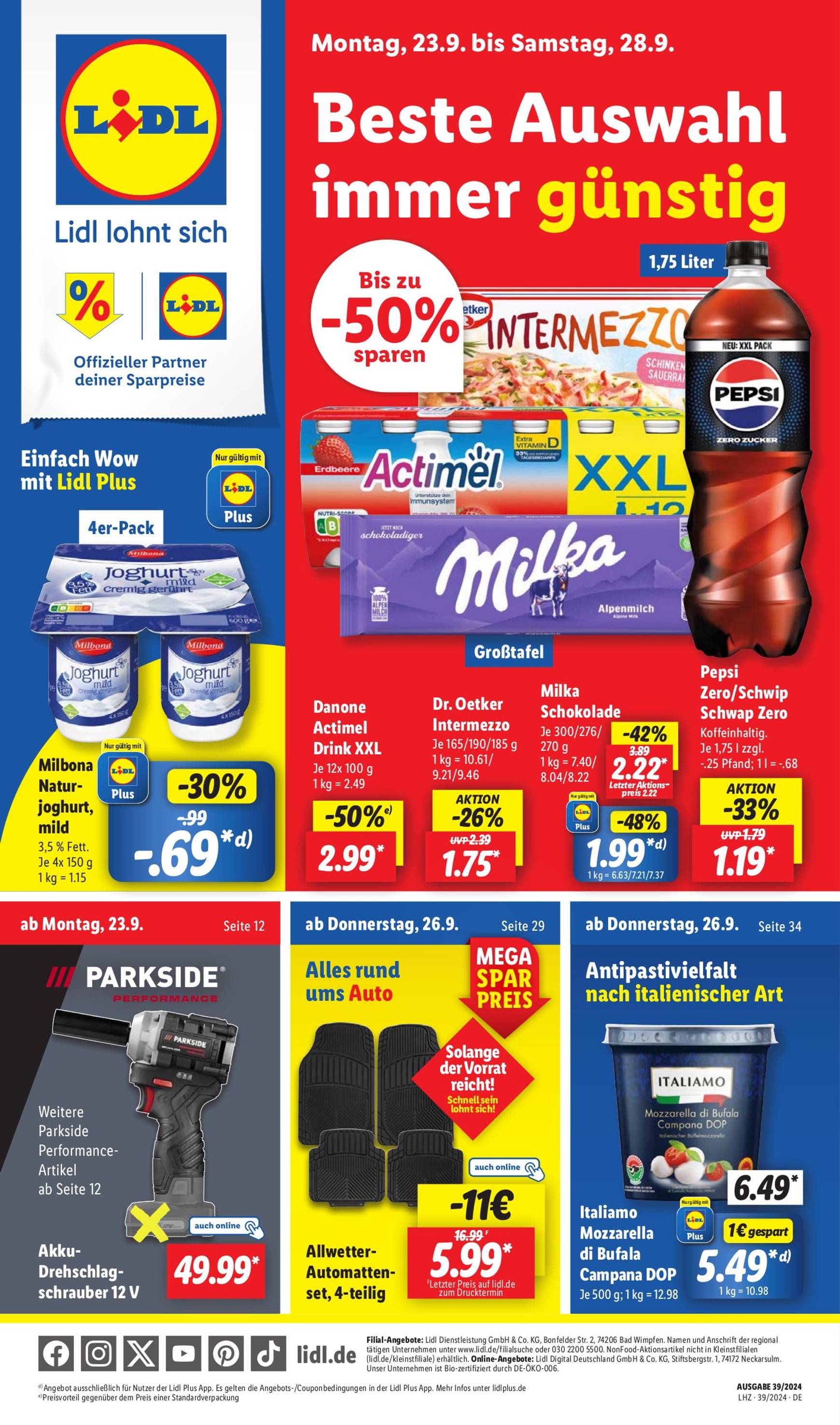 lidl - Lidl-Prospekt gültig ab 23.09. - 28.09. - page: 1