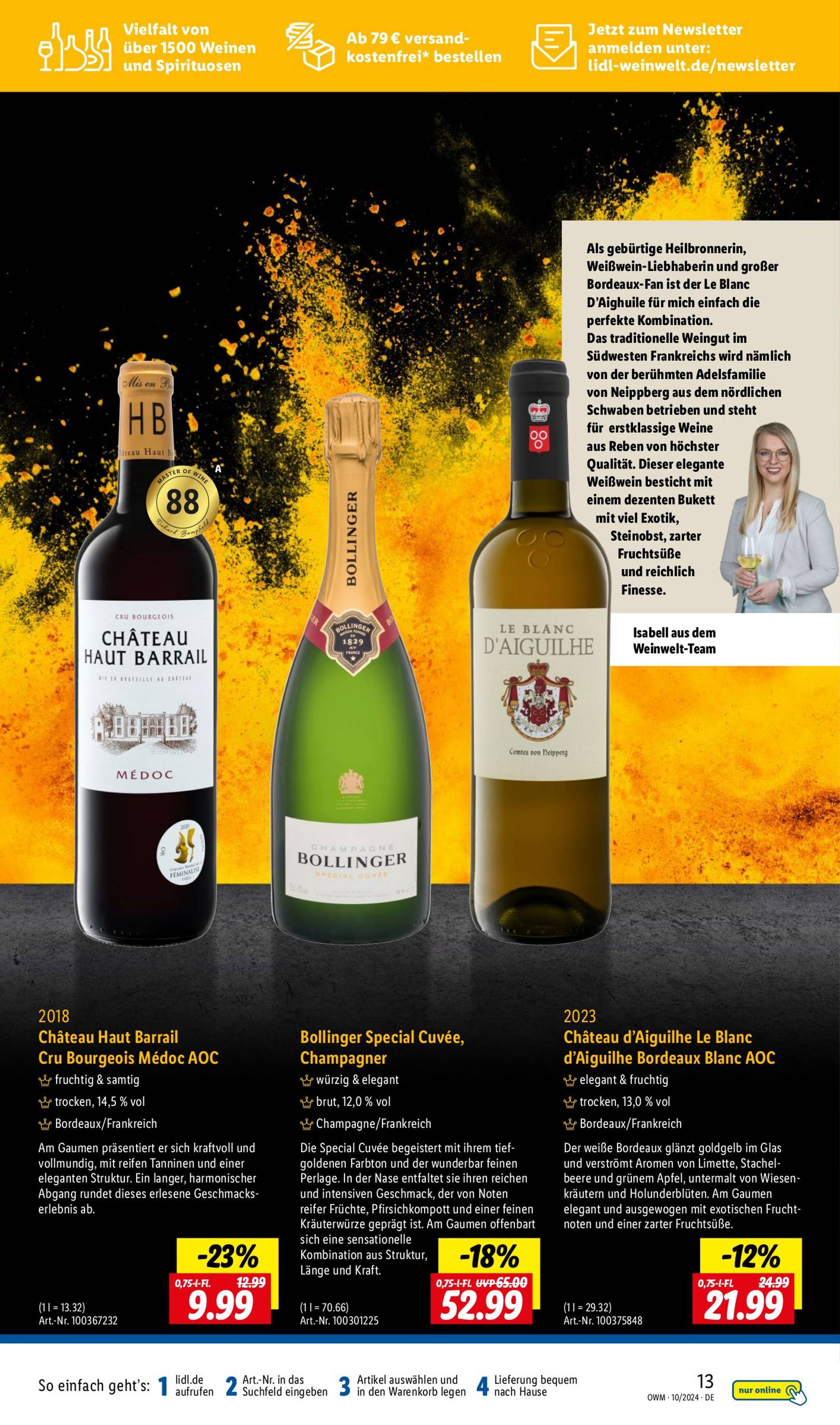 lidl - Lidl - Highlights in der Weinwelt-Prospekt gültig ab 01.10. - 31.10. - page: 13