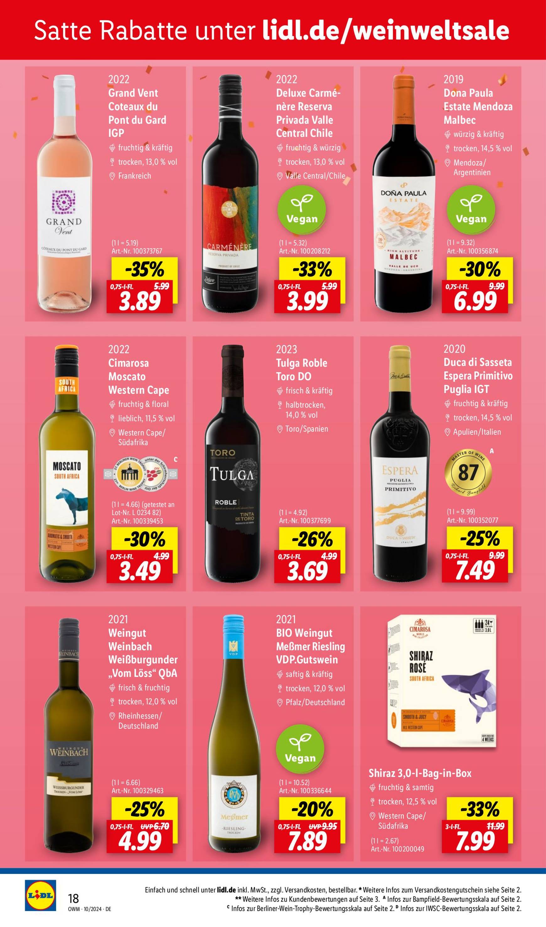 lidl - Lidl - Highlights in der Weinwelt-Prospekt gültig ab 01.10. - 31.10. - page: 18