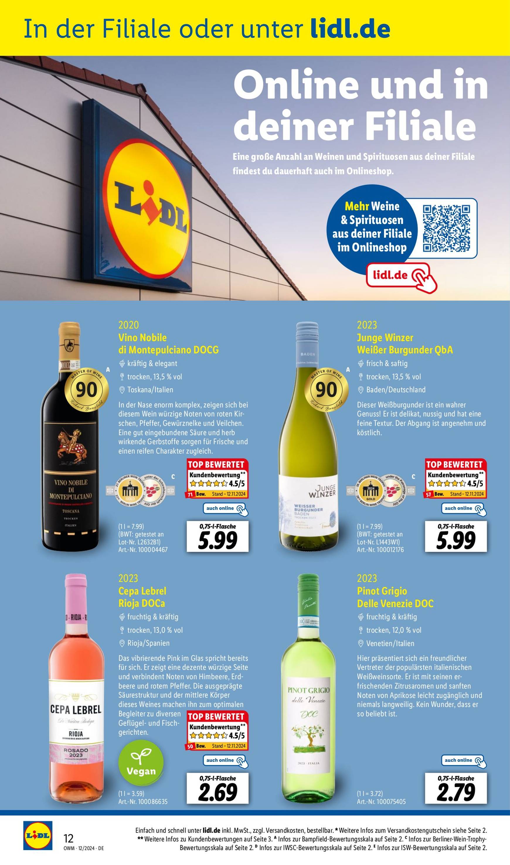 lidl - Lidl - Highlights in der Weinwelt-Prospekt gültig von 01.12. bis 31.12. - page: 12