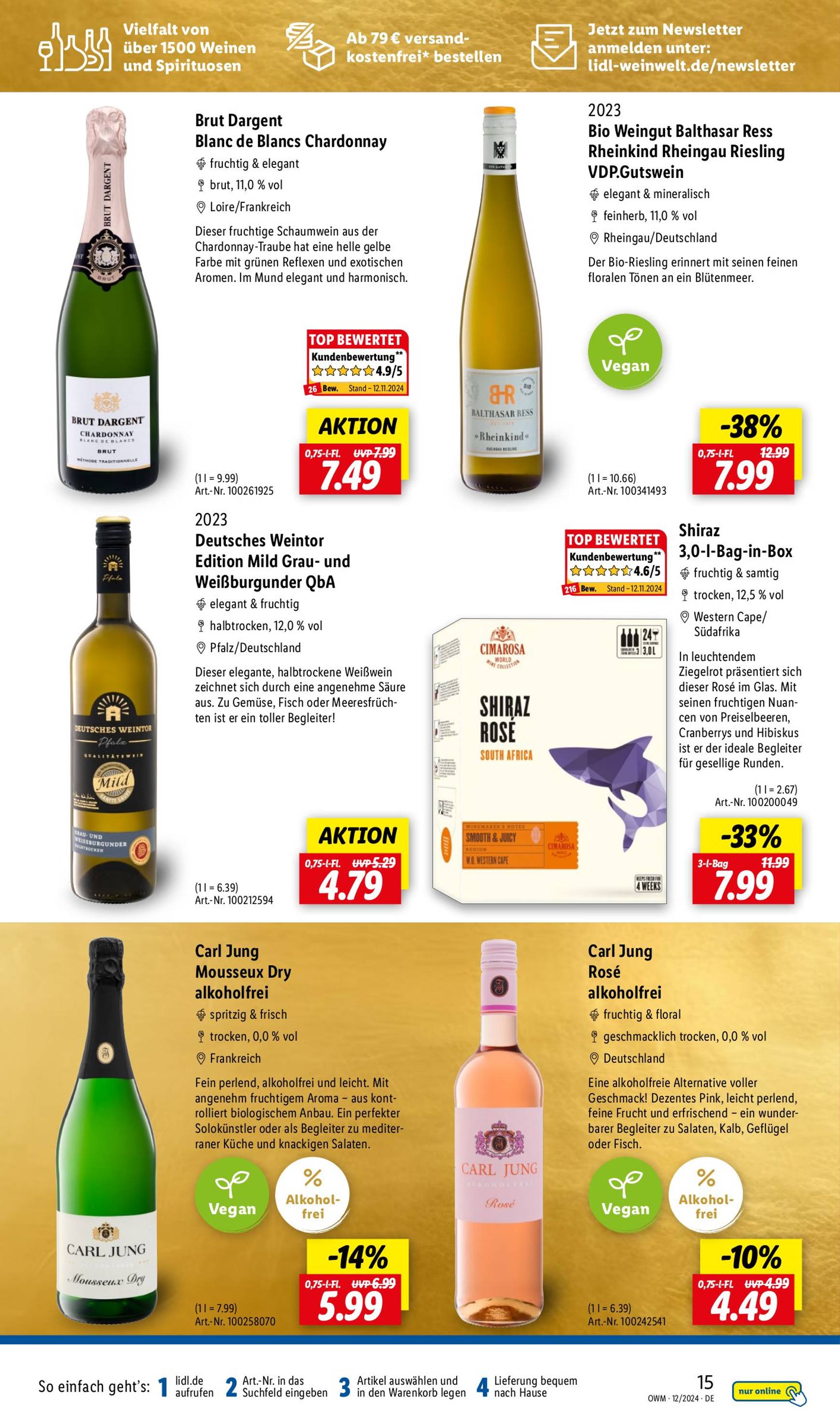 lidl - Lidl - Highlights in der Weinwelt-Prospekt gültig von 01.12. bis 31.12. - page: 15