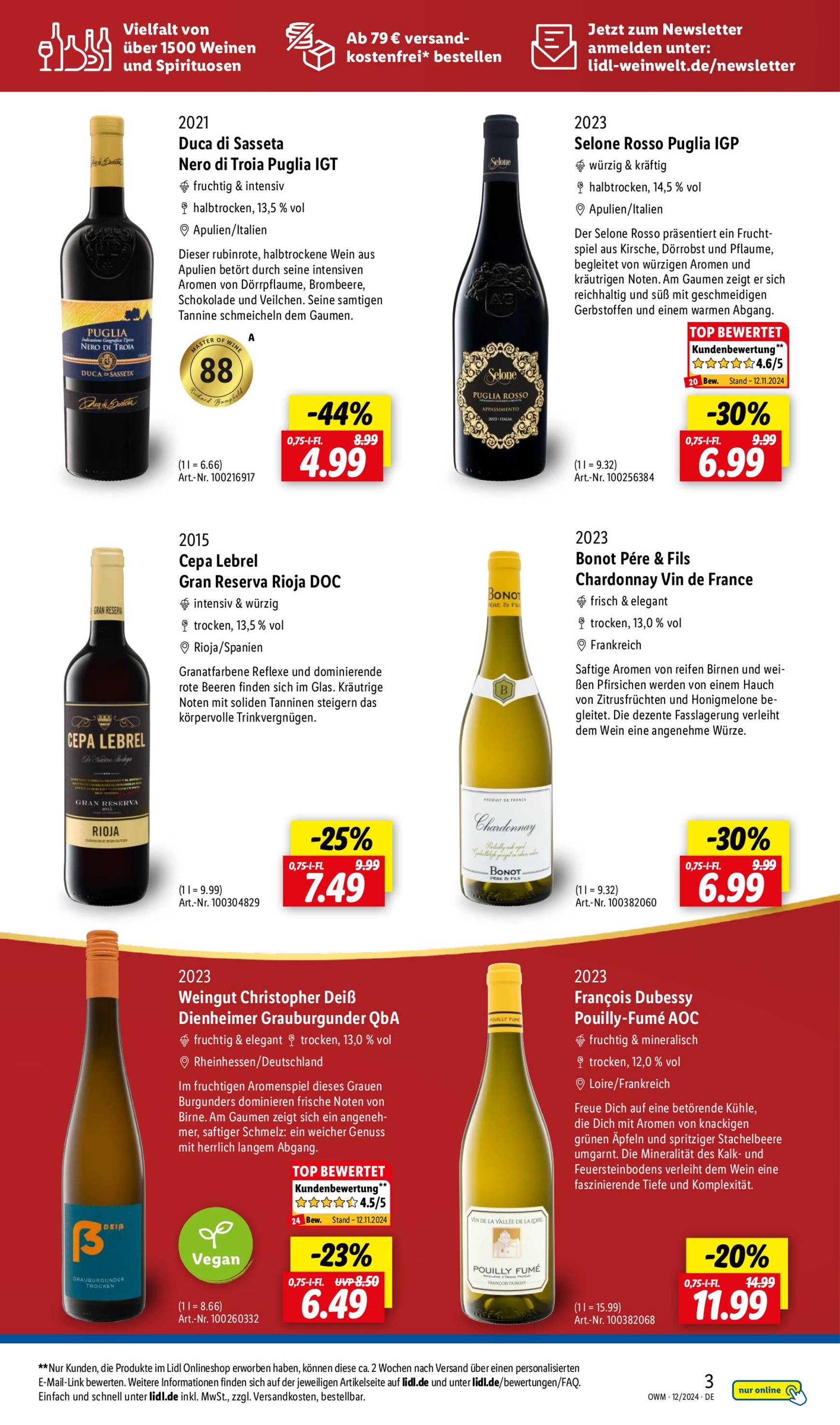 lidl - Lidl - Highlights in der Weinwelt-Prospekt gültig von 01.12. bis 31.12. - page: 3