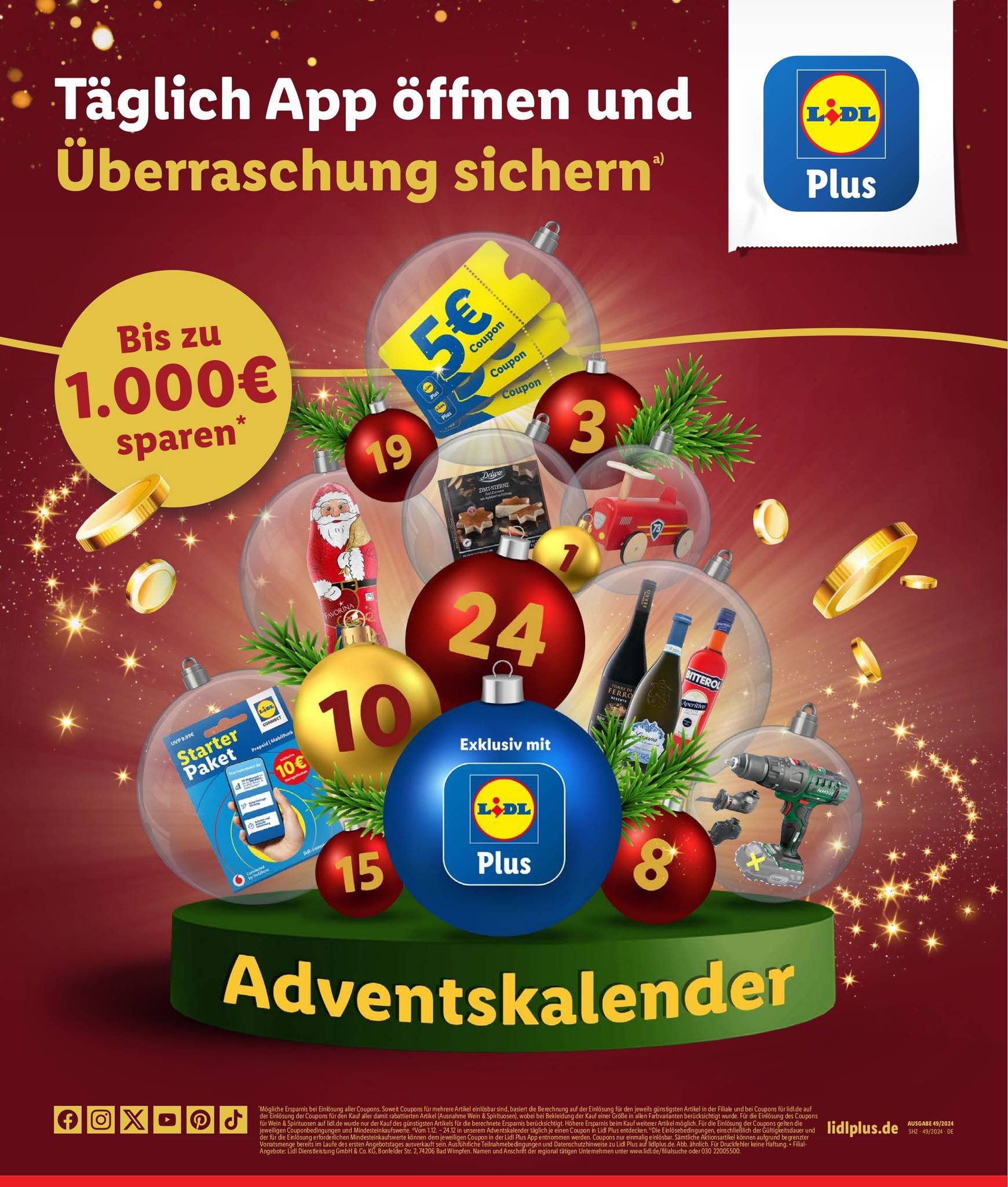 lidl - Lidl - Adventskalender-Prospekt gültig von 01.12. bis 24.12.