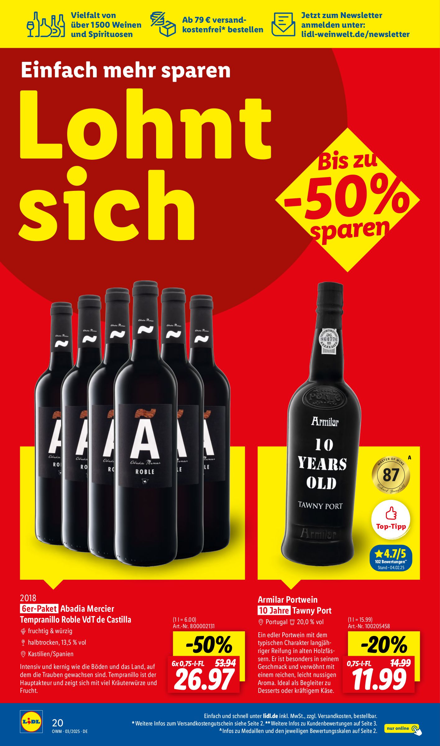 lidl - Lidl - Highlights in der Weinwelt-Prospekt gültig von 01.03. bis 31.03. - page: 20