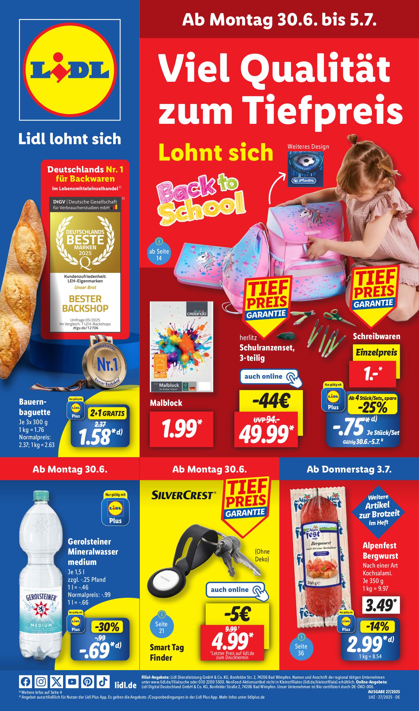 lidl - Lidl-Prospekt gültig vom 30.06. bis 05.07.
