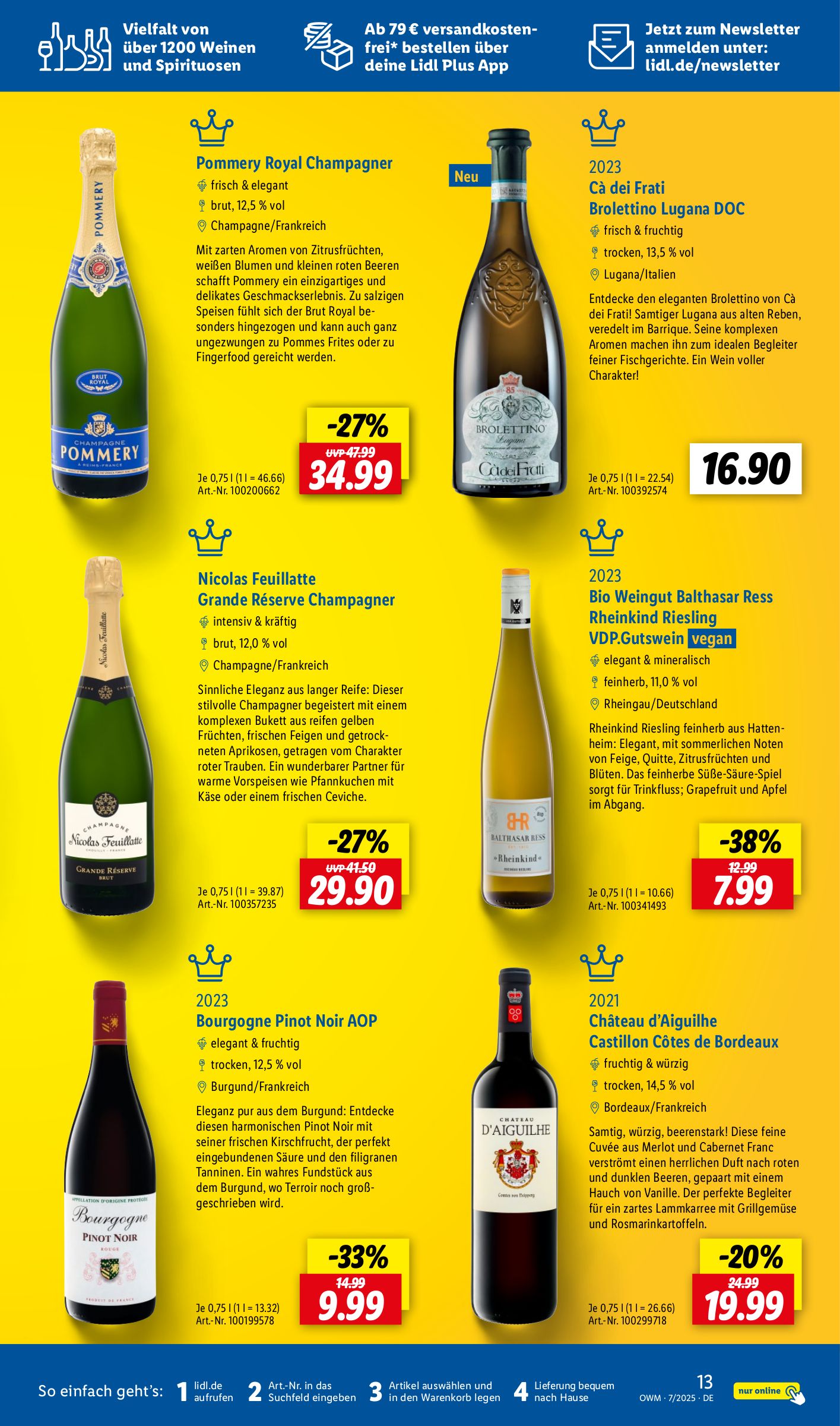 lidl - Lidl - Wein und Spirituosen-Prospekt gültig vom 01.07. bis 31.07. - page: 13