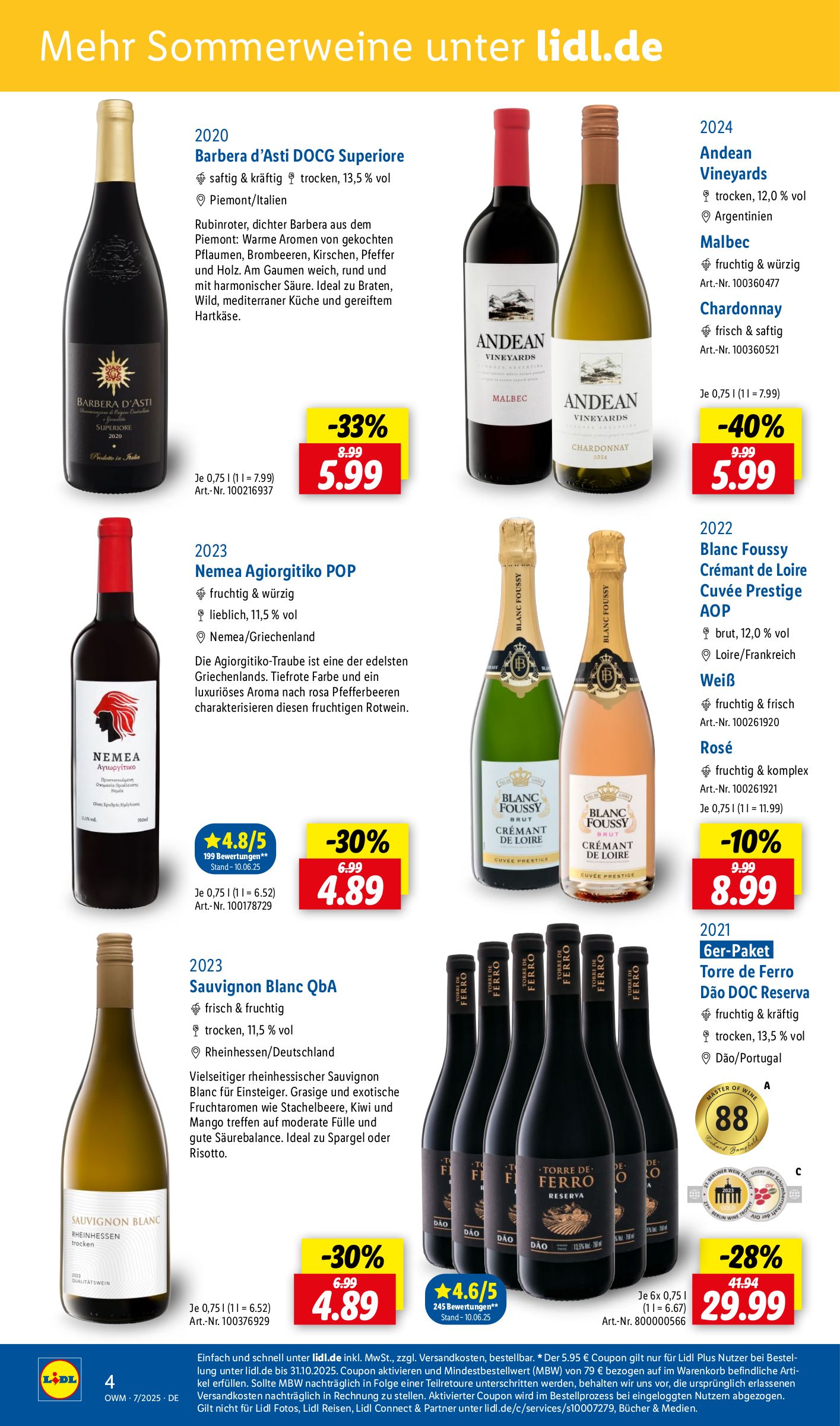 lidl - Lidl - Wein und Spirituosen-Prospekt gültig vom 01.07. bis 31.07. - page: 4