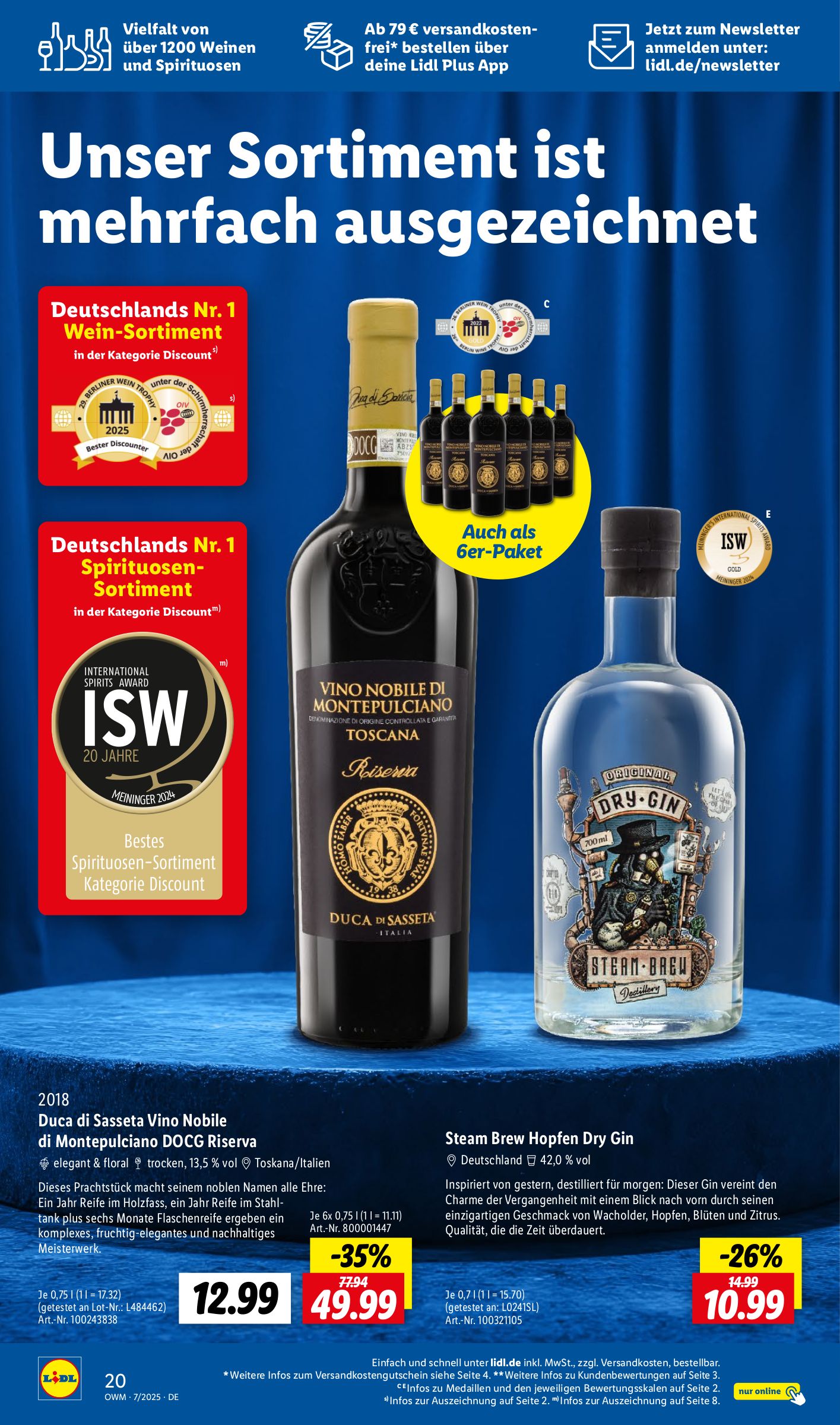 lidl - Lidl - Wein und Spirituosen-Prospekt gültig vom 01.07. bis 31.07. - page: 20