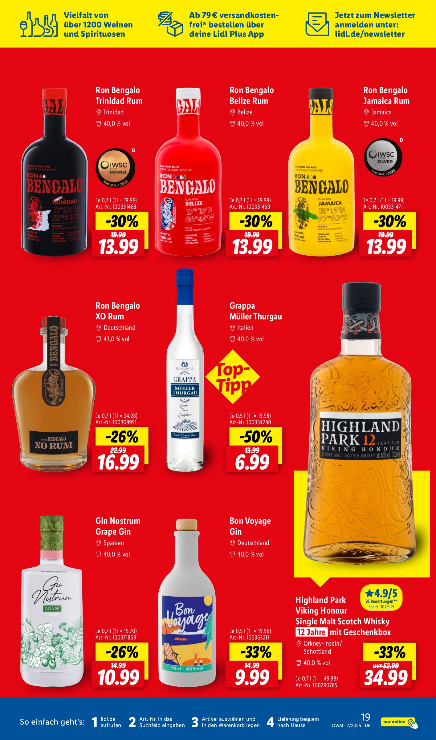 lidl - Lidl - Wein und Spirituosen-Prospekt gültig vom 01.07. bis 31.07. - page: 19