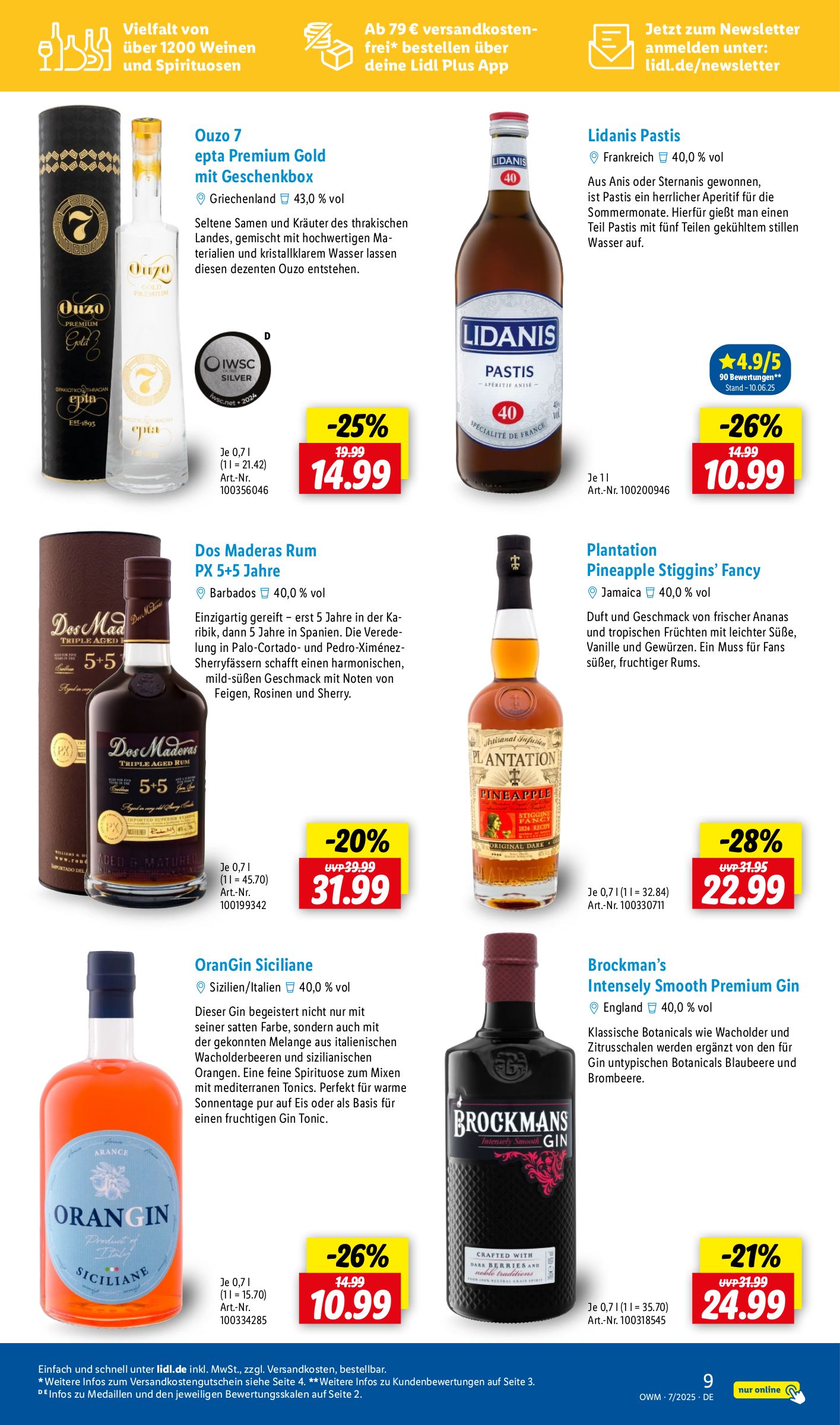 lidl - Lidl - Wein und Spirituosen-Prospekt gültig vom 01.07. bis 31.07. - page: 9