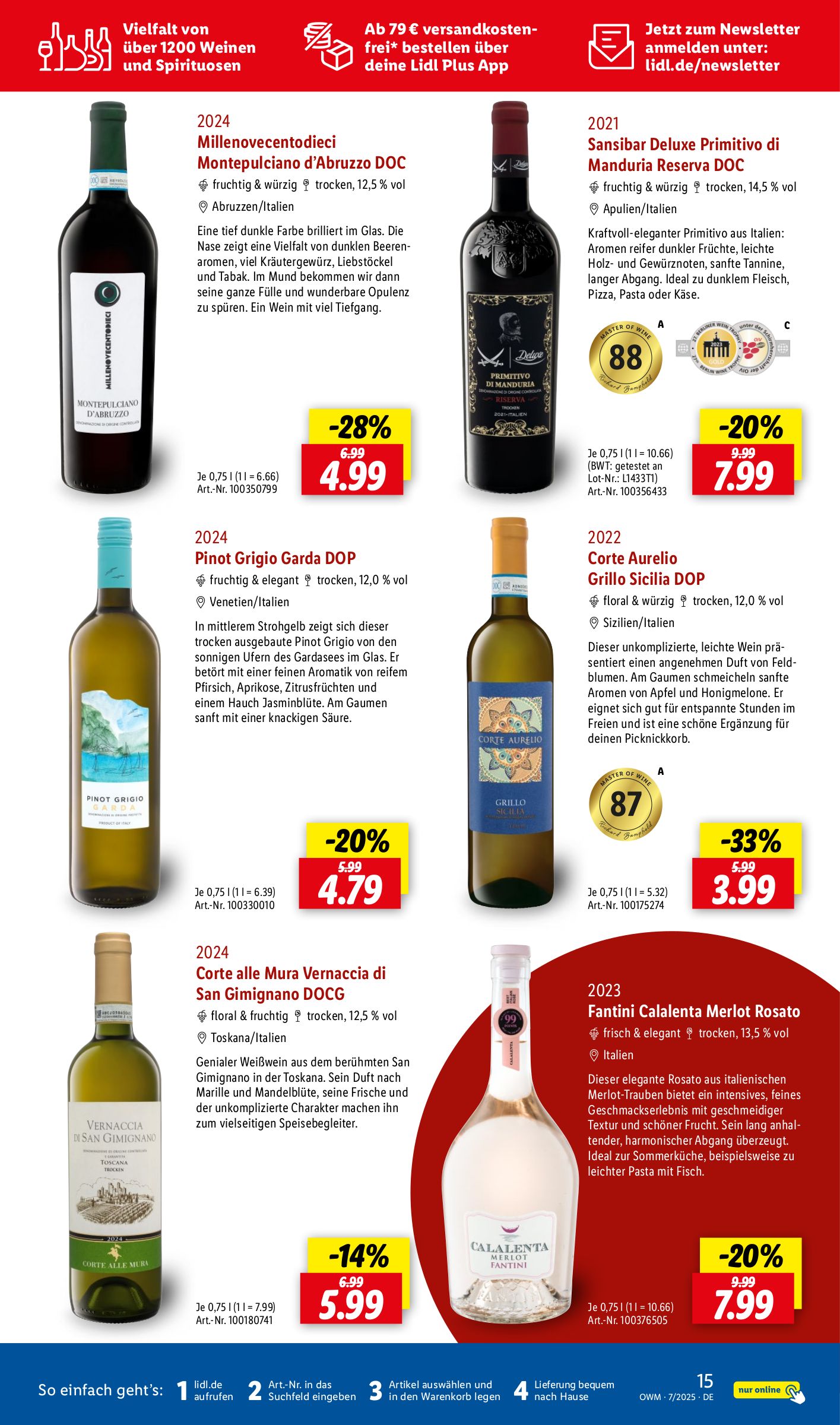 lidl - Lidl - Wein und Spirituosen-Prospekt gültig vom 01.07. bis 31.07. - page: 15