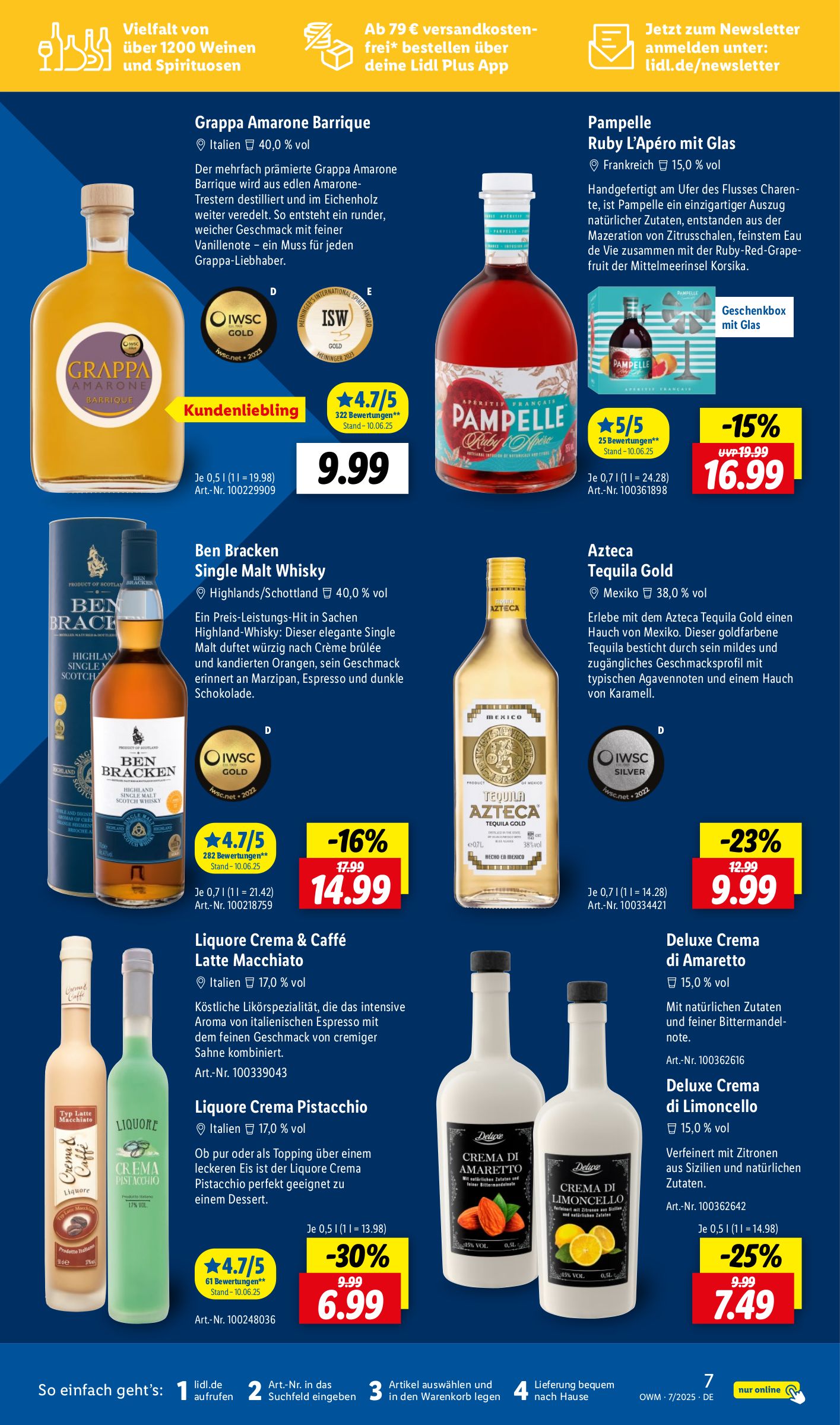 lidl - Lidl - Wein und Spirituosen-Prospekt gültig vom 01.07. bis 31.07. - page: 7