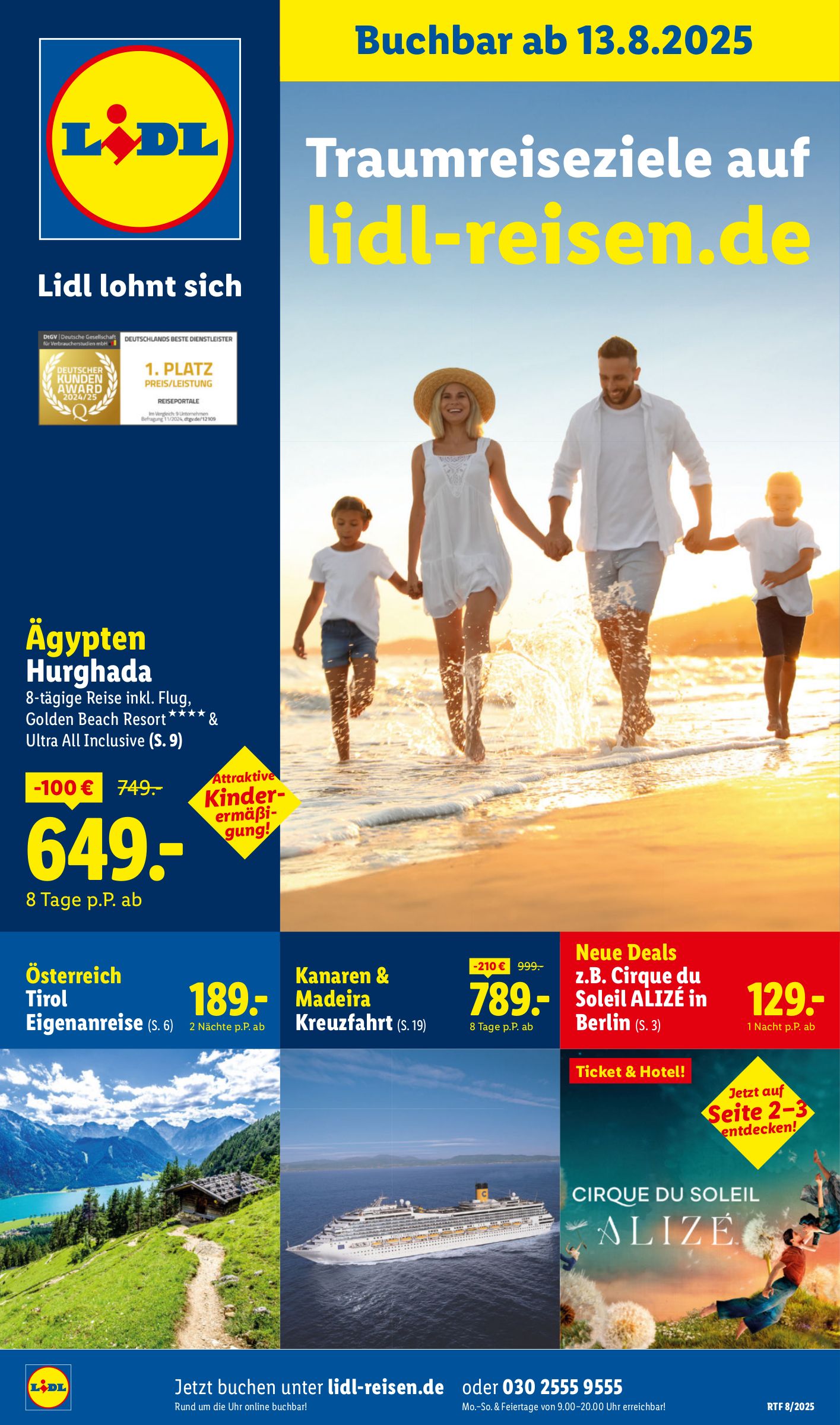 lidl - Lidl-reisen.de-Prospekt gültig vom 13.08. bis 15.09. - page: 1