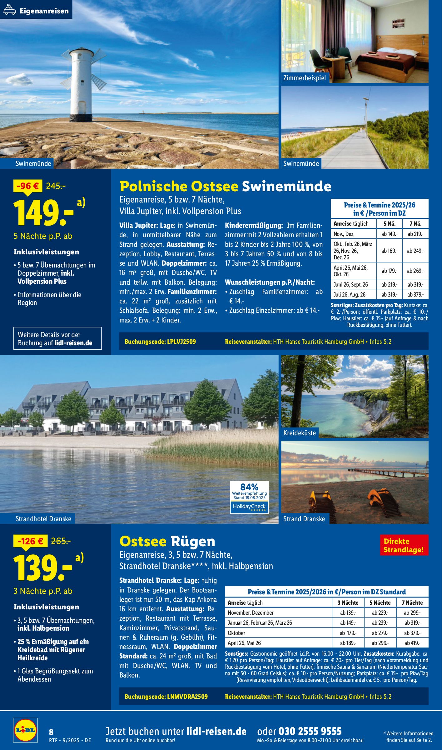 lidl - Lidl-reisen.de-Prospekt gültig vom 13.09. bis 15.10. - page: 8 lidl - Lidl-reisen.de-Prospekt gültig vom 13.09. bis 15.10. - page: 8