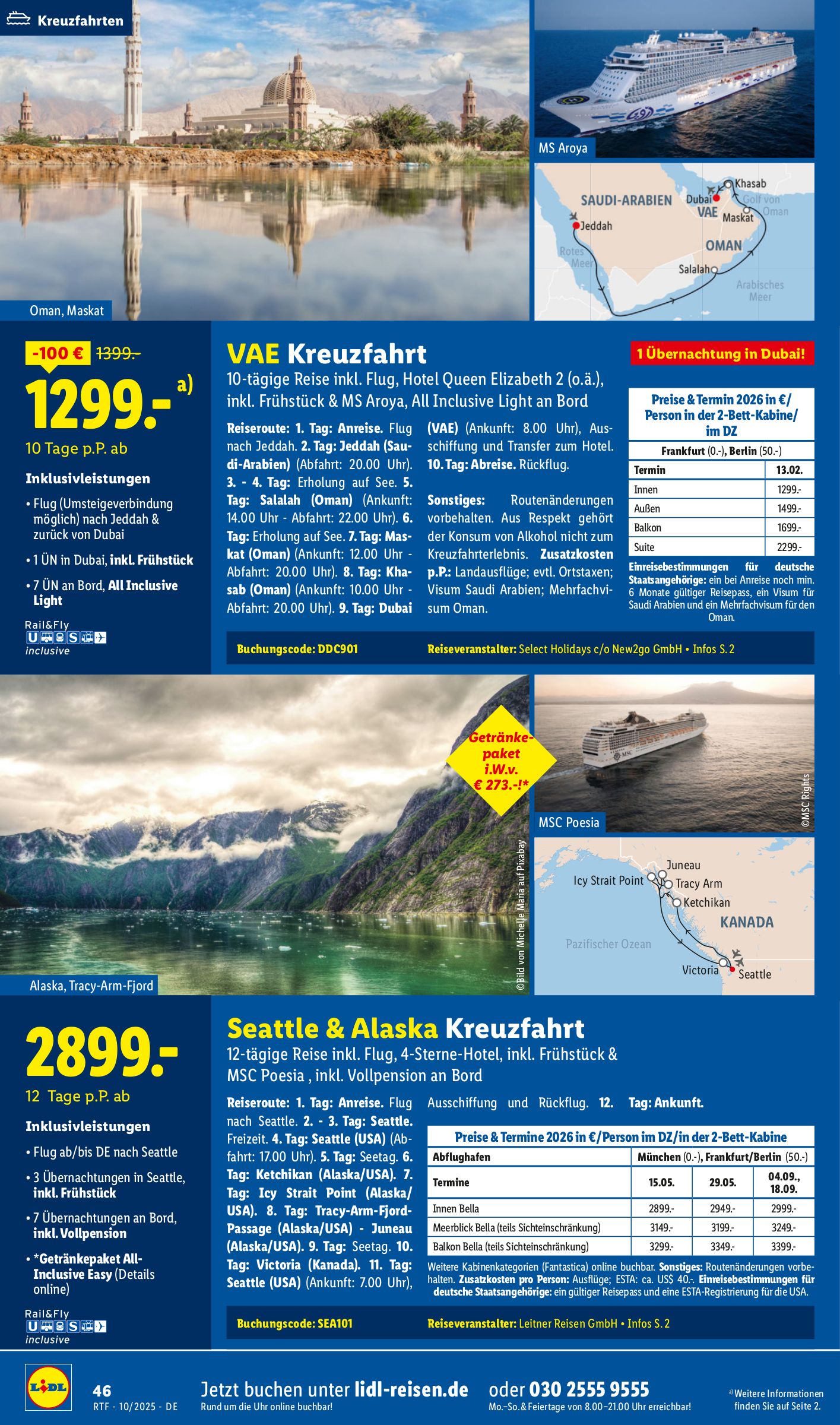 lidl - Lidl-reisen.de-Prospekt gültig vom 13.10. bis 15.11. - page: 46 lidl - Lidl-reisen.de-Prospekt gültig vom 13.10. bis 15.11. - page: 46