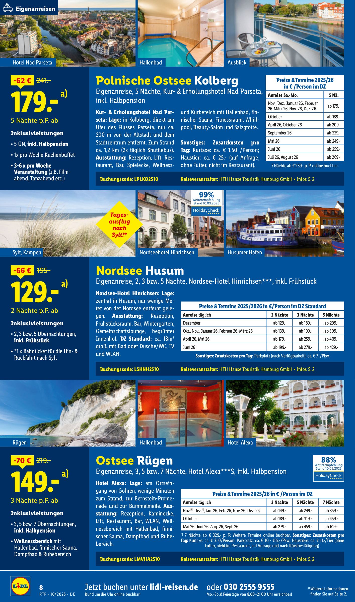 lidl - Lidl-reisen.de-Prospekt gültig vom 13.10. bis 15.11. - page: 8 lidl - Lidl-reisen.de-Prospekt gültig vom 13.10. bis 15.11. - page: 8