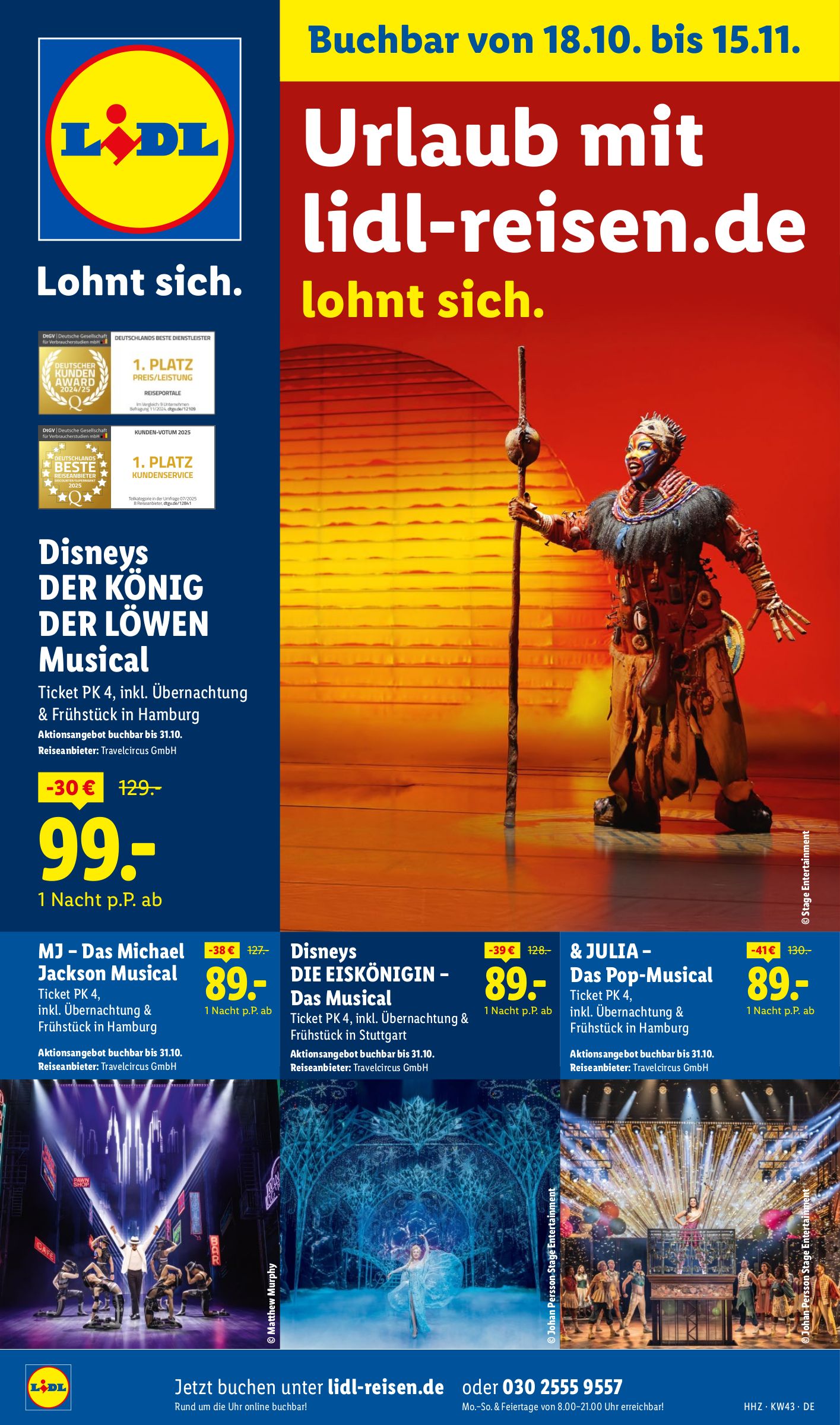 lidl - Lidl-reisen.de-Prospekt gültig vom 18.10. bis 15.11.