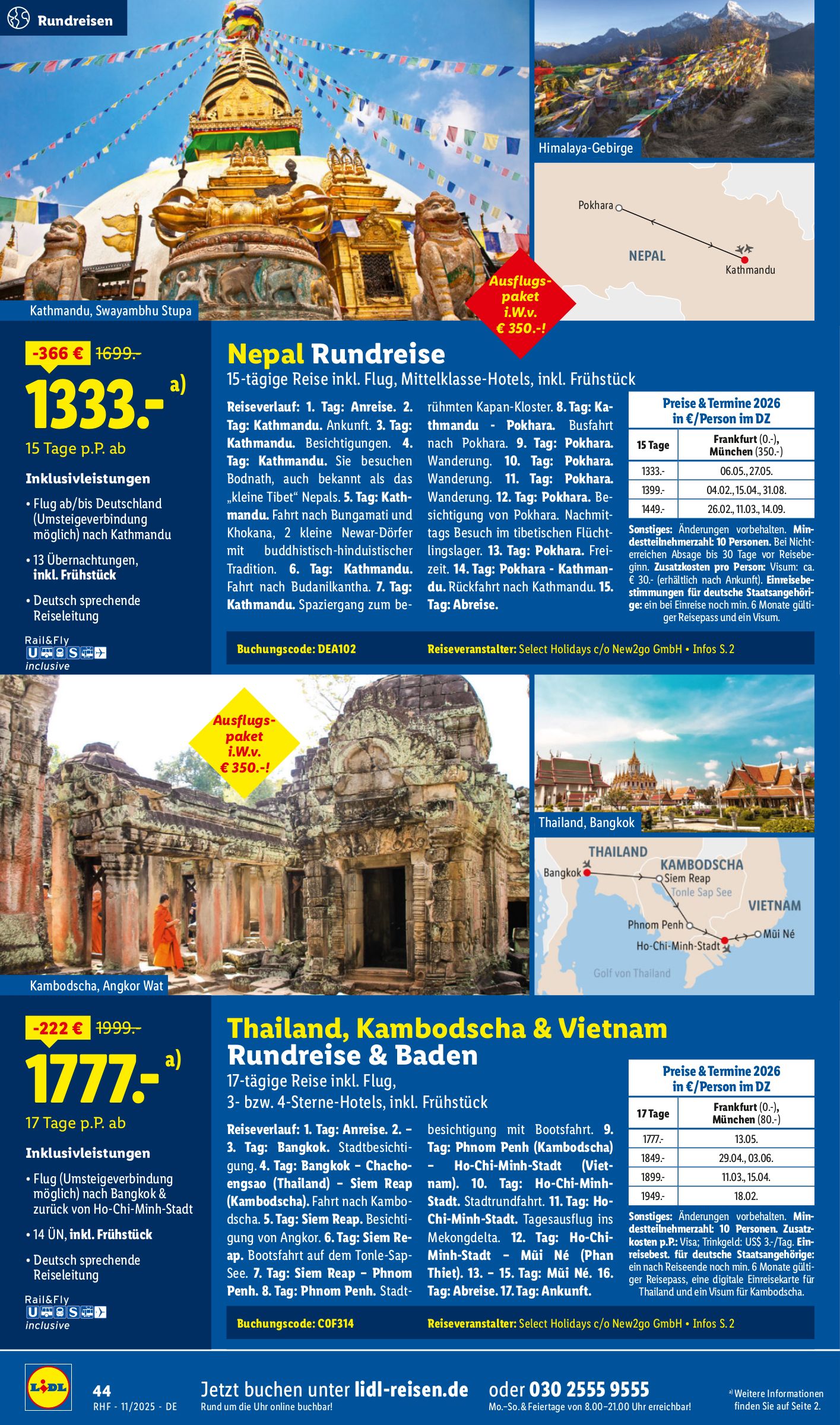 lidl - Lidl-reisen.de-Prospekt gültig vom 29.10. bis 30.11. - page: 44 lidl - Lidl-reisen.de-Prospekt gültig vom 29.10. bis 30.11. - page: 44