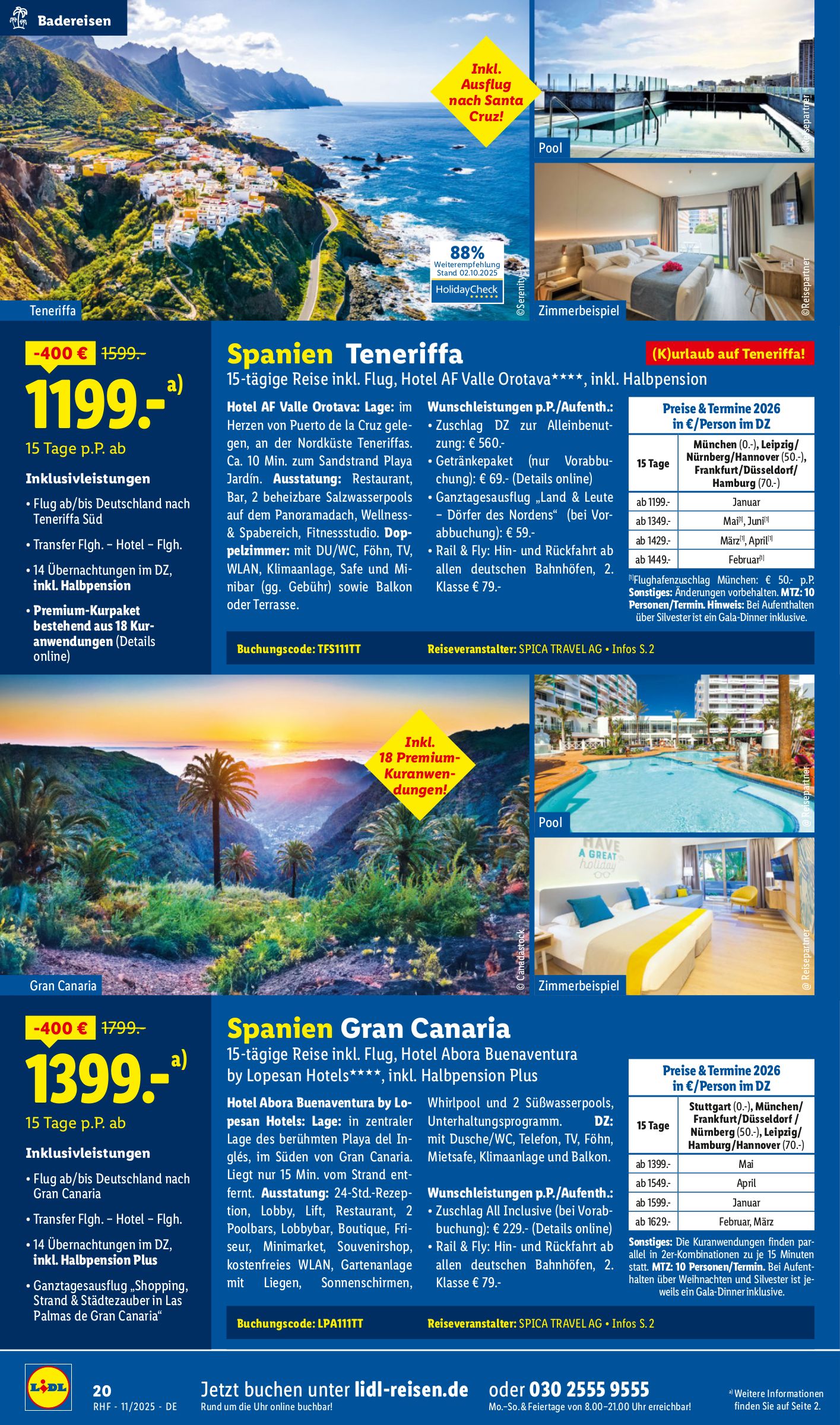 lidl - Lidl-reisen.de-Prospekt gültig vom 29.10. bis 30.11. - page: 20 lidl - Lidl-reisen.de-Prospekt gültig vom 29.10. bis 30.11. - page: 20