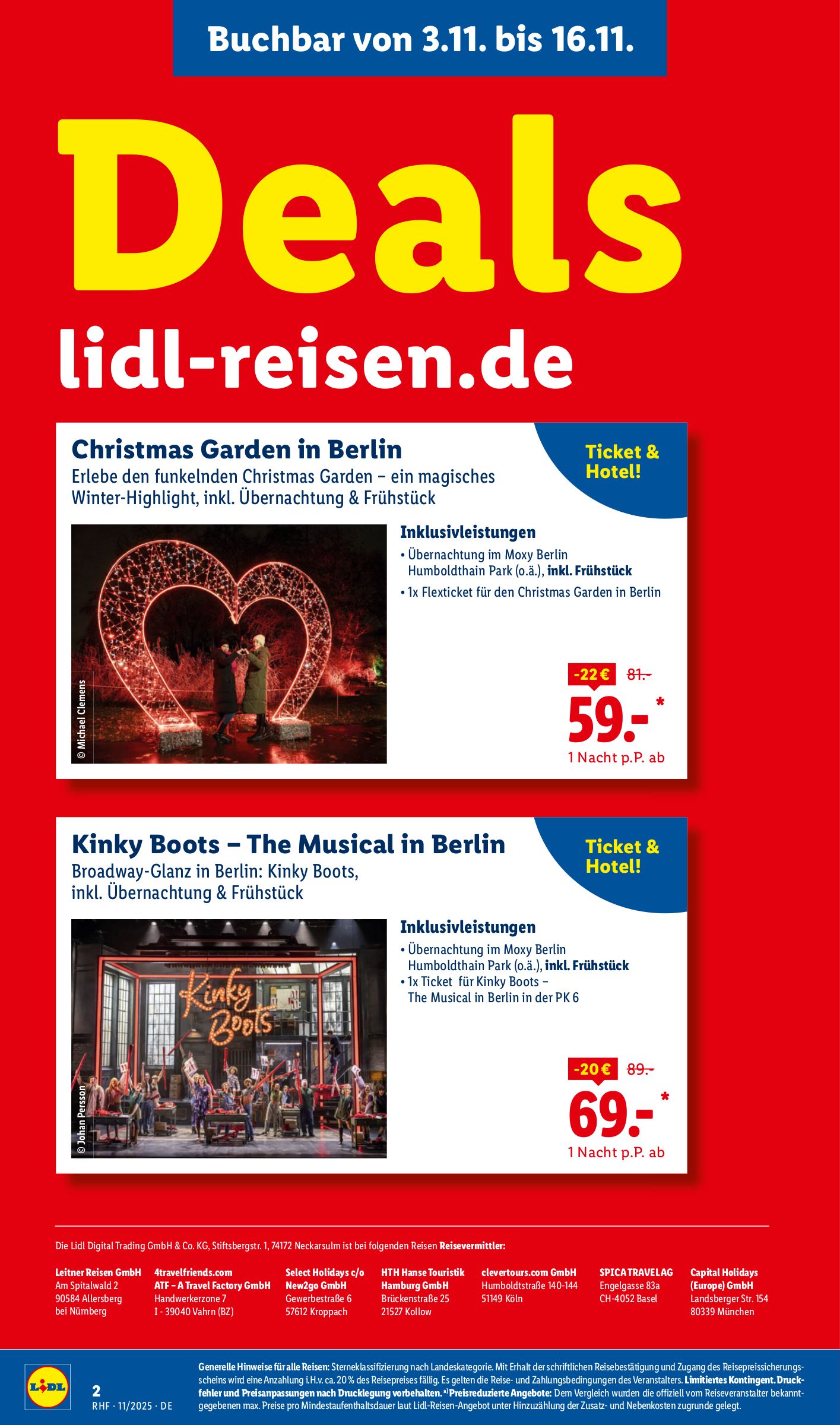 lidl - Lidl-reisen.de-Prospekt gültig vom 29.10. bis 30.11. - page: 2 lidl - Lidl-reisen.de-Prospekt gültig vom 29.10. bis 30.11. - page: 2