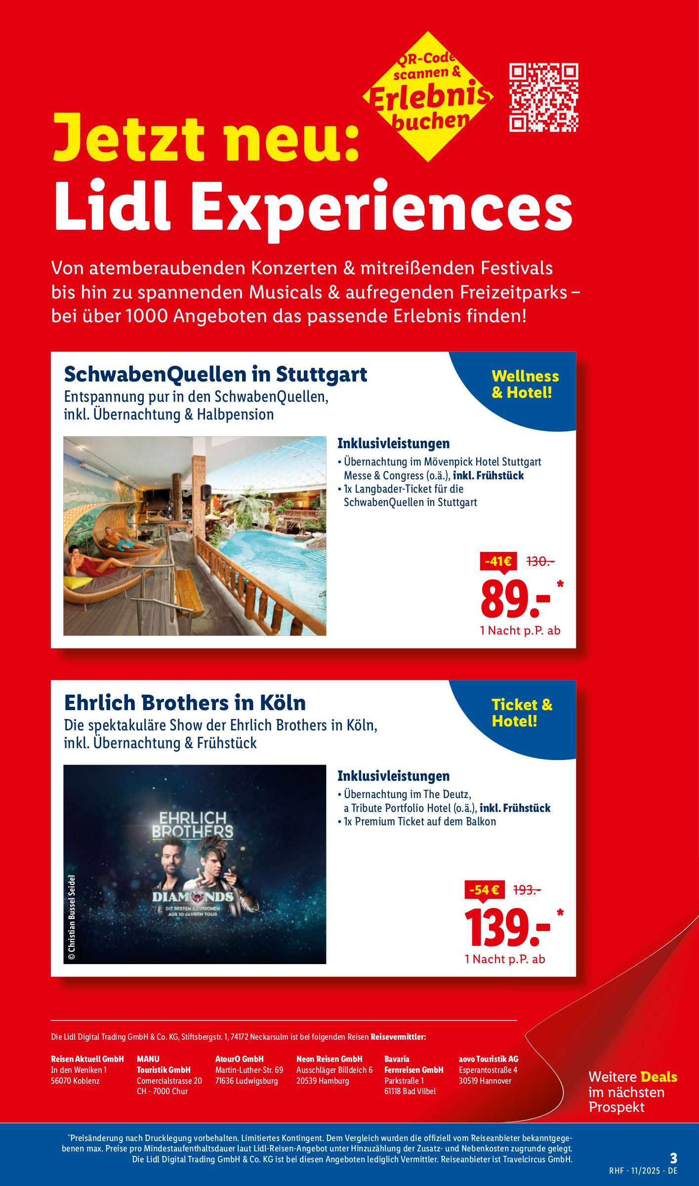 lidl - Lidl-reisen.de-Prospekt gültig vom 29.10. bis 30.11. - page: 3 lidl - Lidl-reisen.de-Prospekt gültig vom 29.10. bis 30.11. - page: 3