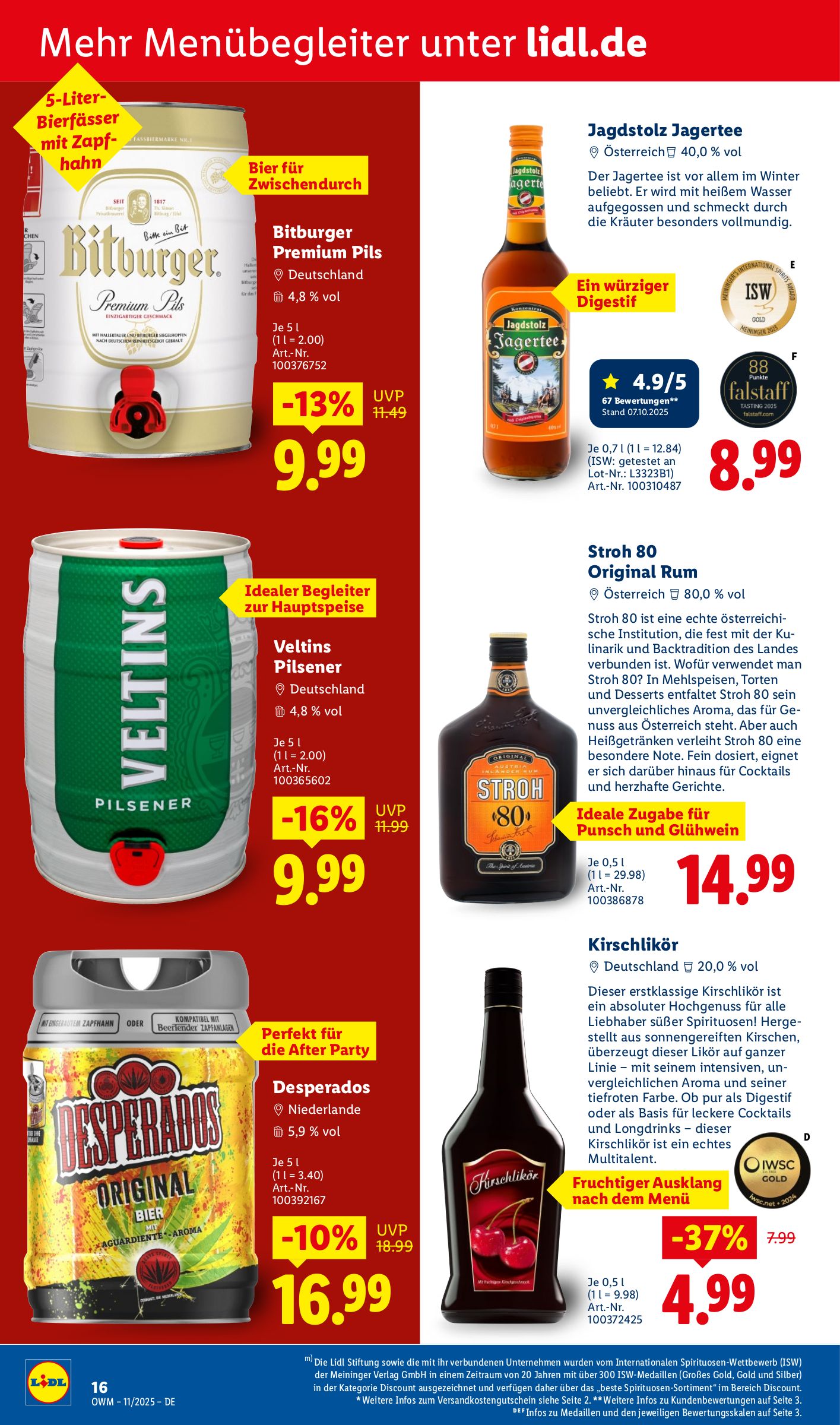 lidl - Lidl - Unsere Monats-Highlights-Prospekt gültig vom 01.11. bis 30.11. - page: 16